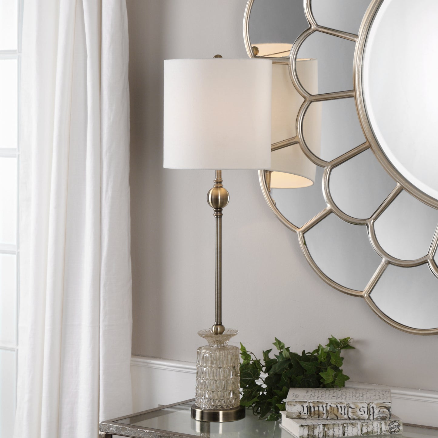 Uttermost 29367-1 Flaviana Antique Brass Buffet Lamp