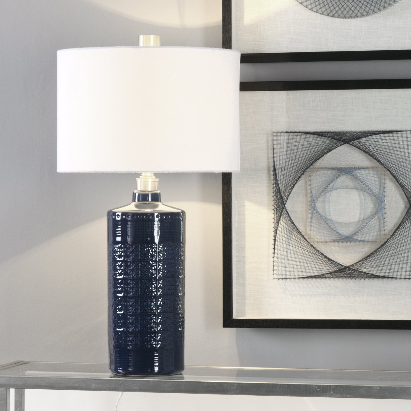 Uttermost 27716-1 Thalia Royal Blue Table Lamp
