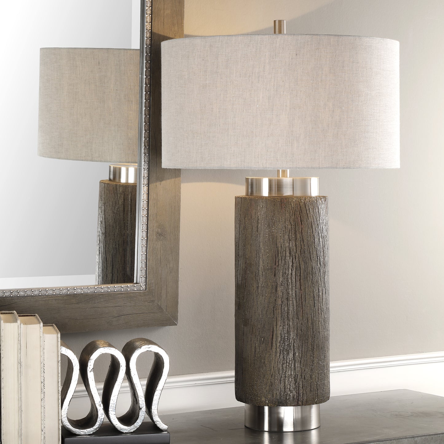 Uttermost 27721 Cheraw Wood Cylinder Lamp