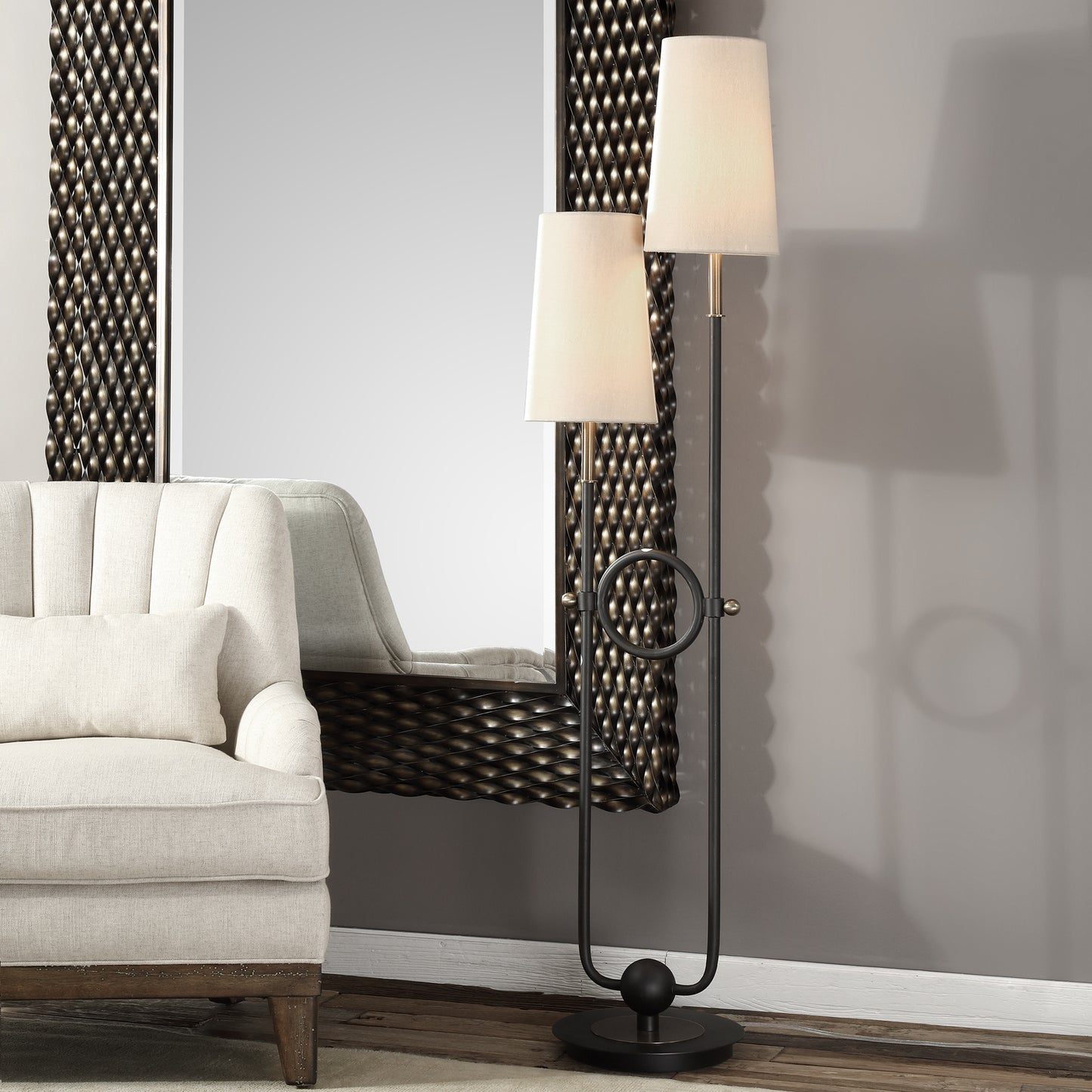 Uttermost 28169 Riano 2 Arm / 2 Light Floor Lamp