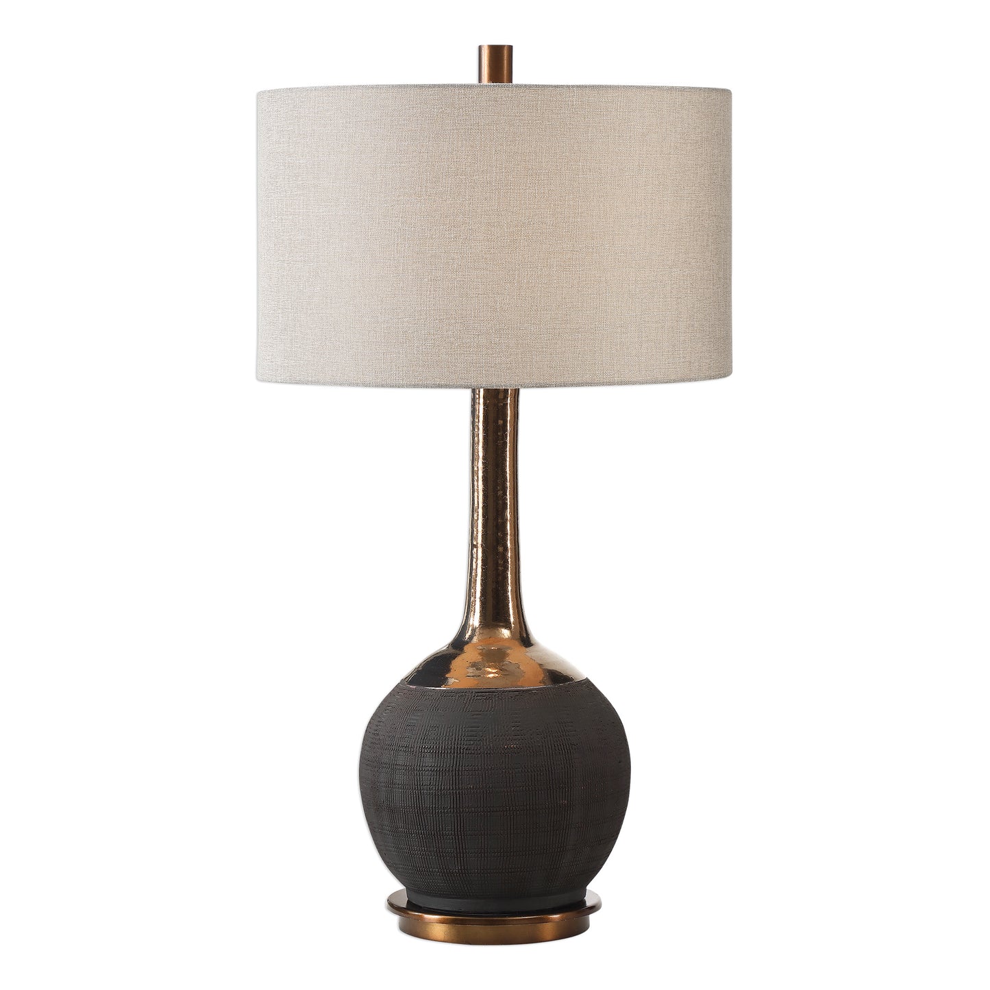 Uttermost 27779 Arnav Textured Black Lamp