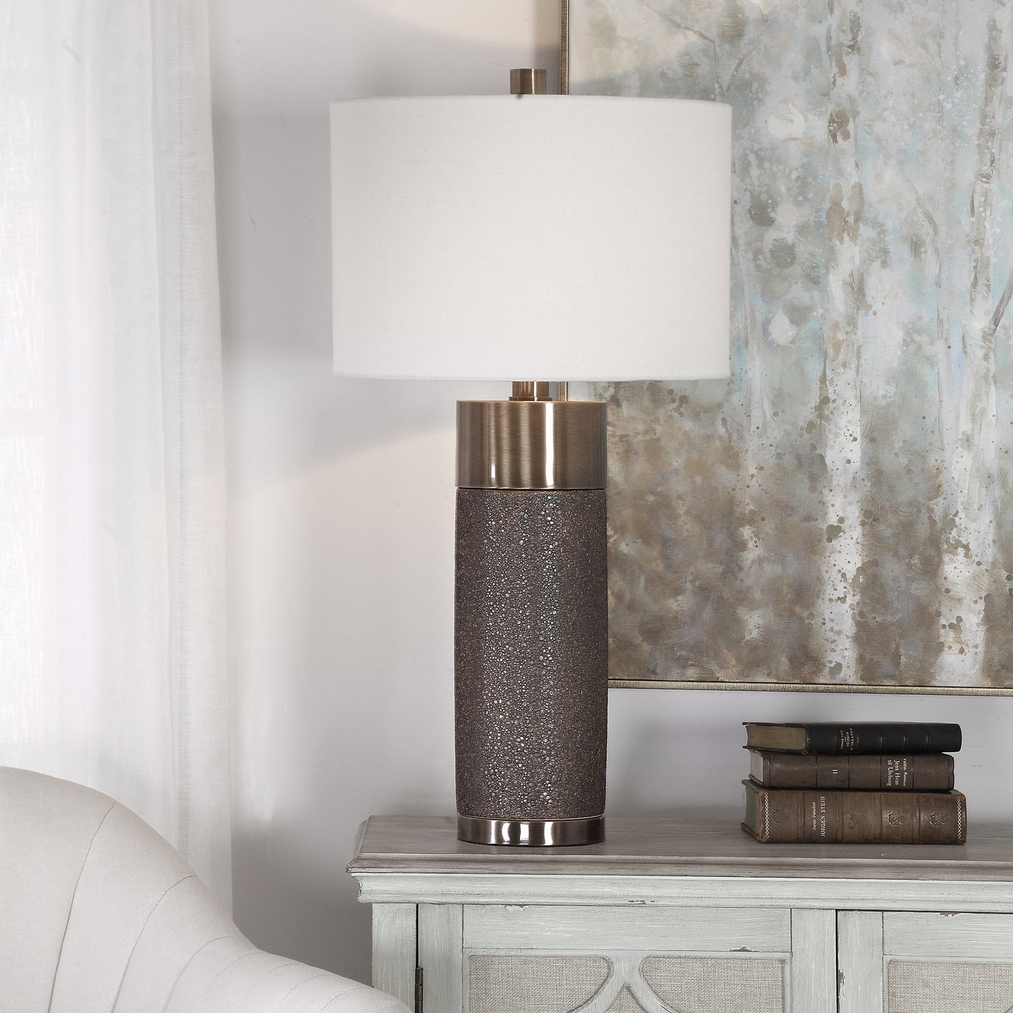 Uttermost 27914-1 Brannock Bronze Table Lamp