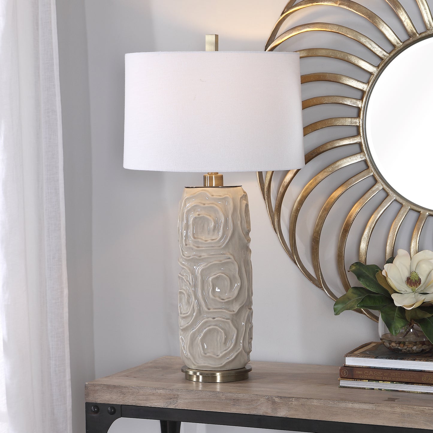 Uttermost 26379-1 Zade Warm Gray Table Lamp