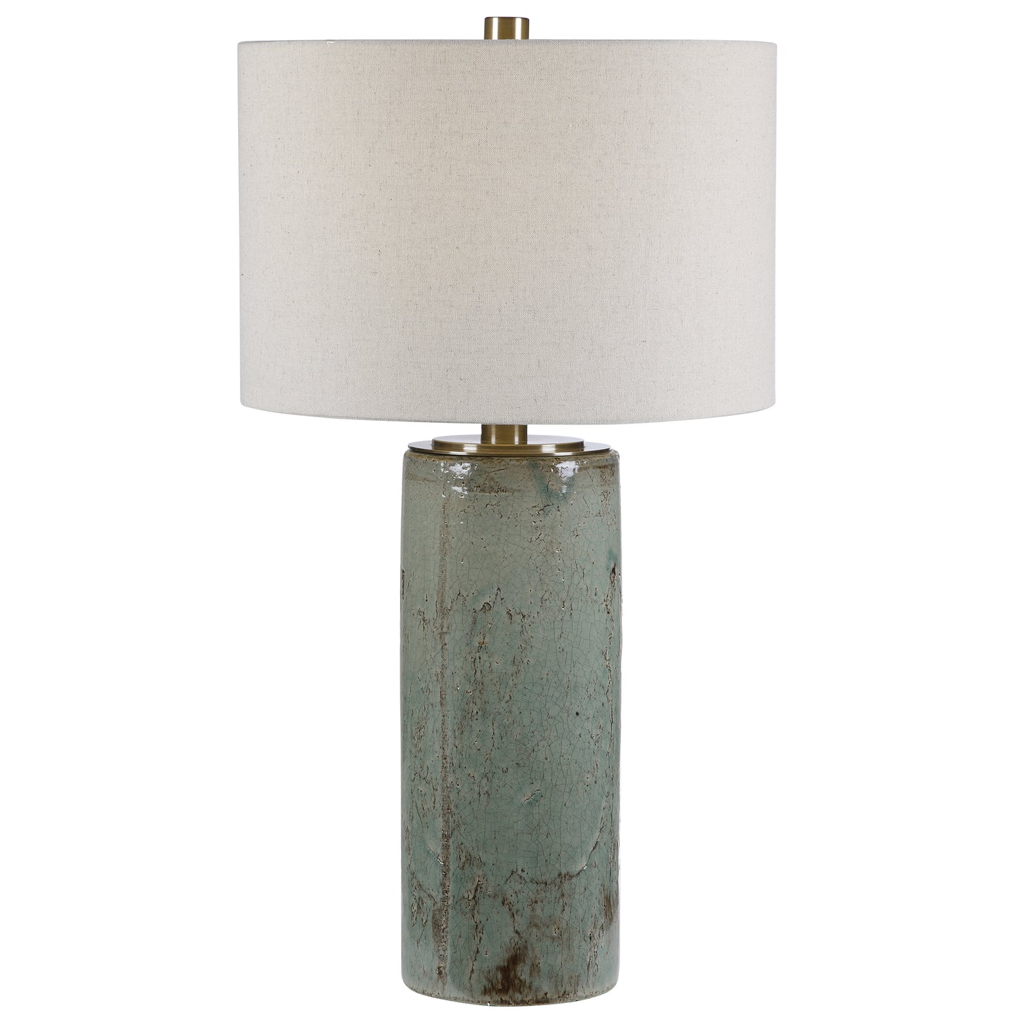 Uttermost 28333 Callais Crackled Aqua Table Lamp