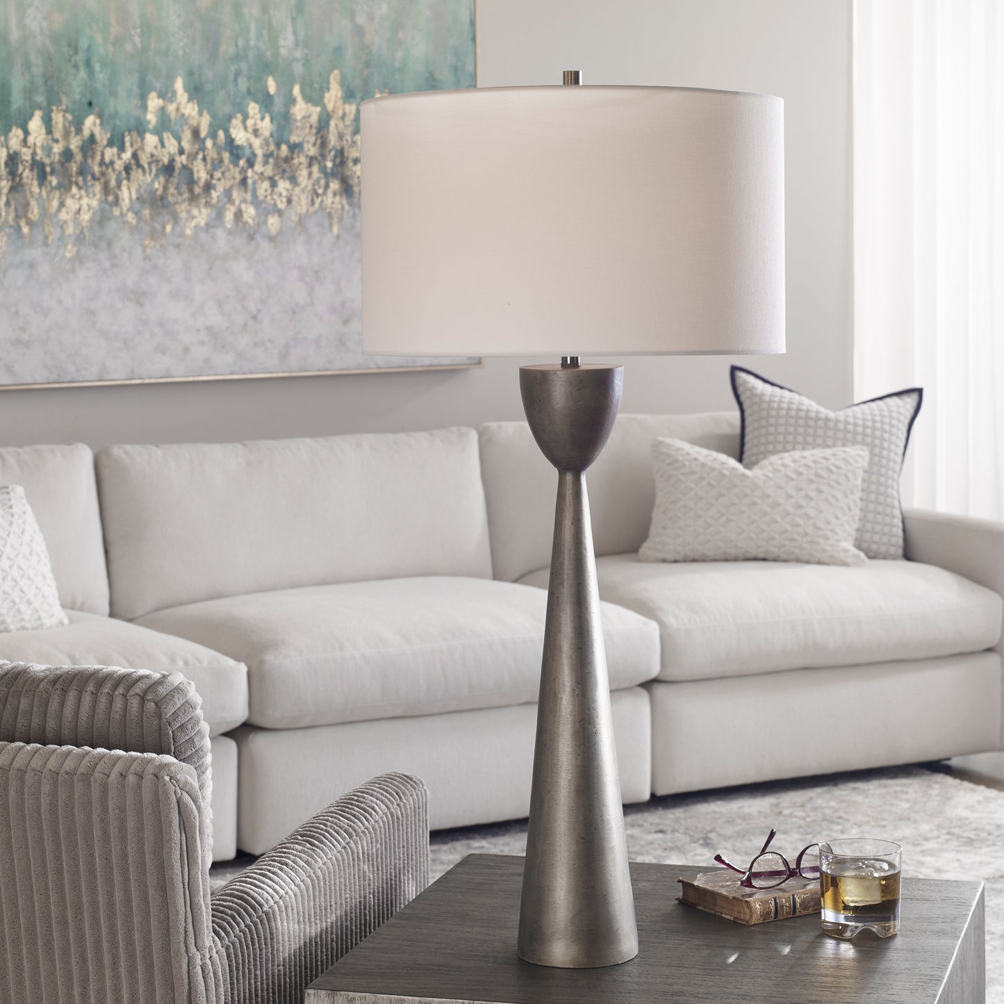 Uttermost 28470 Waller Handcrafted Cast Table Lamp