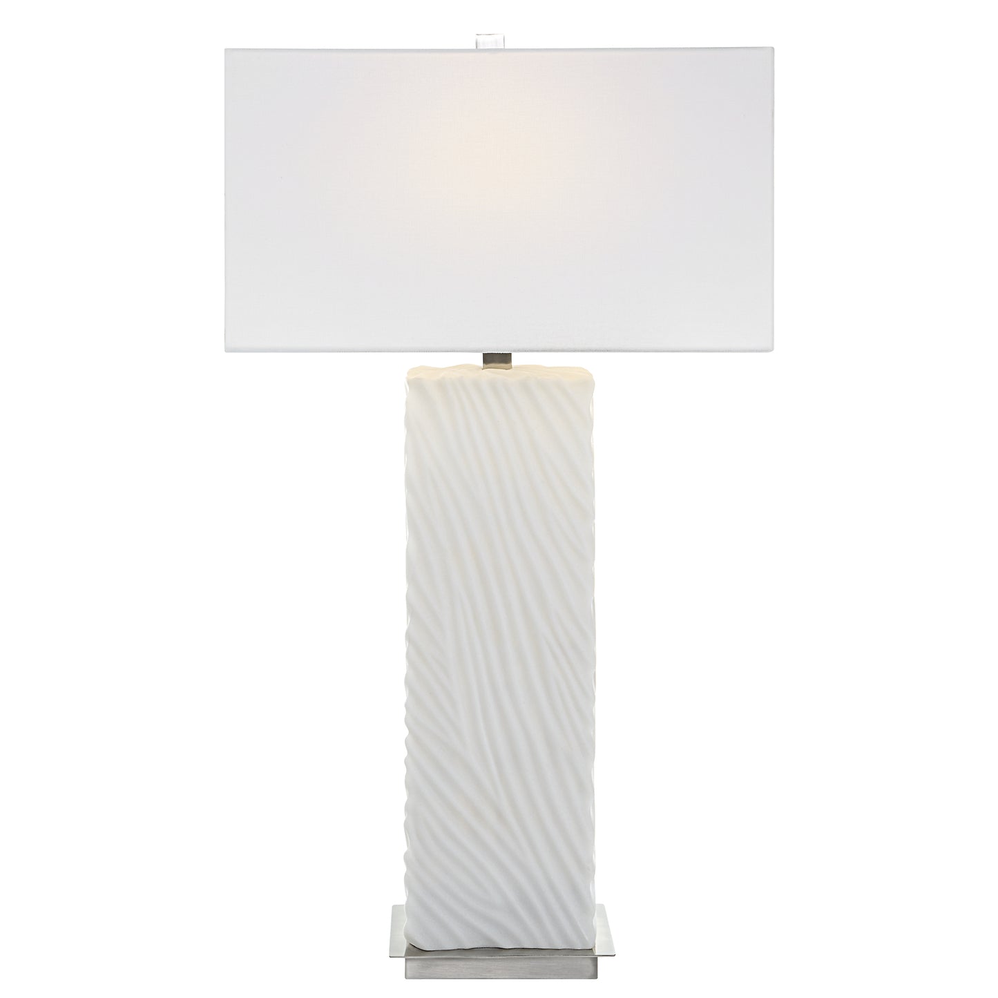 Uttermost 30066 Pillar White Marble Table Lamp