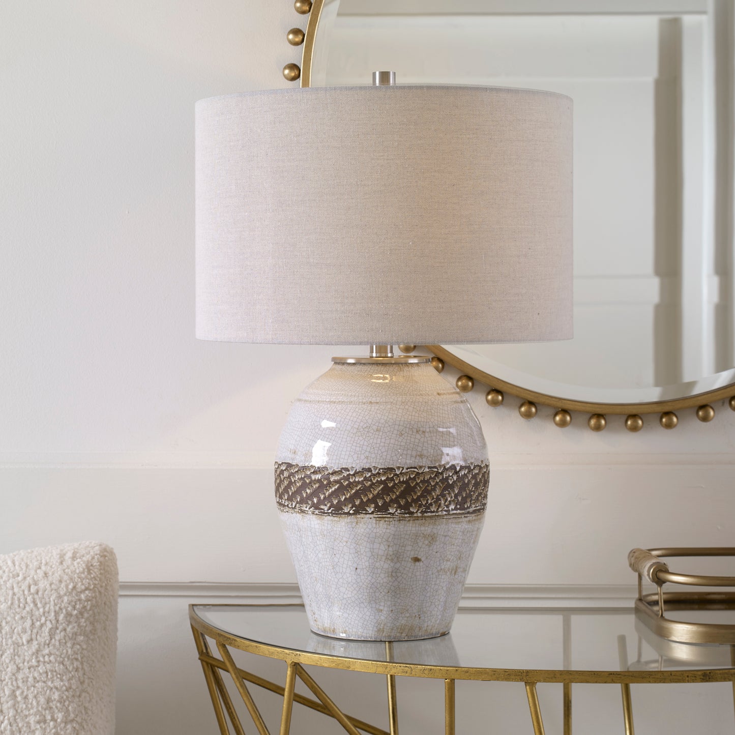 Uttermost 30053-1 Poul Crackled Table Lamp