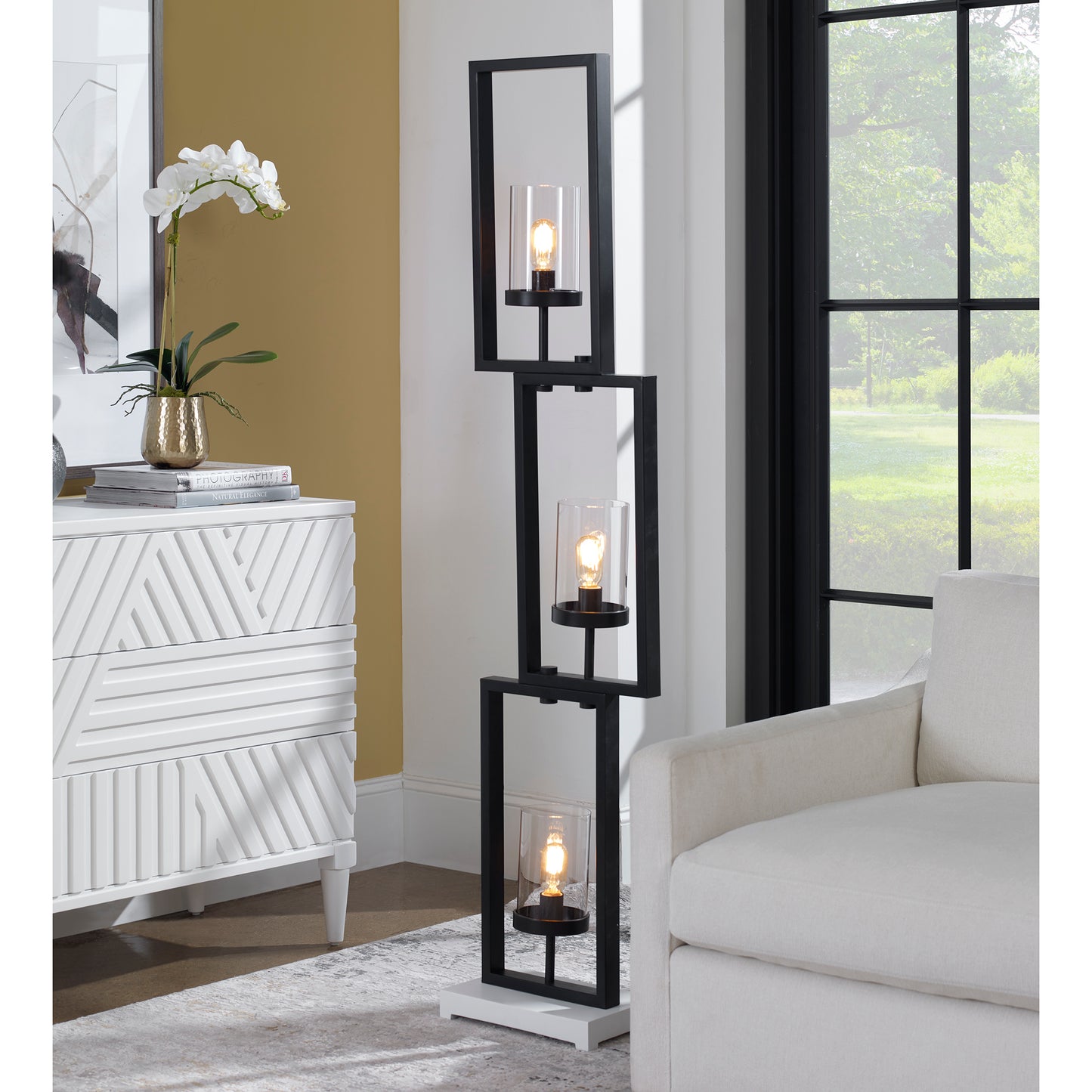 Uttermost 30071-1 Cielo Black Floor Lamp