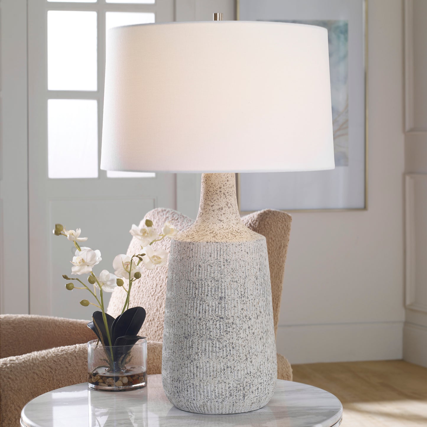 Uttermost 30104 Scouts White Table Lamp