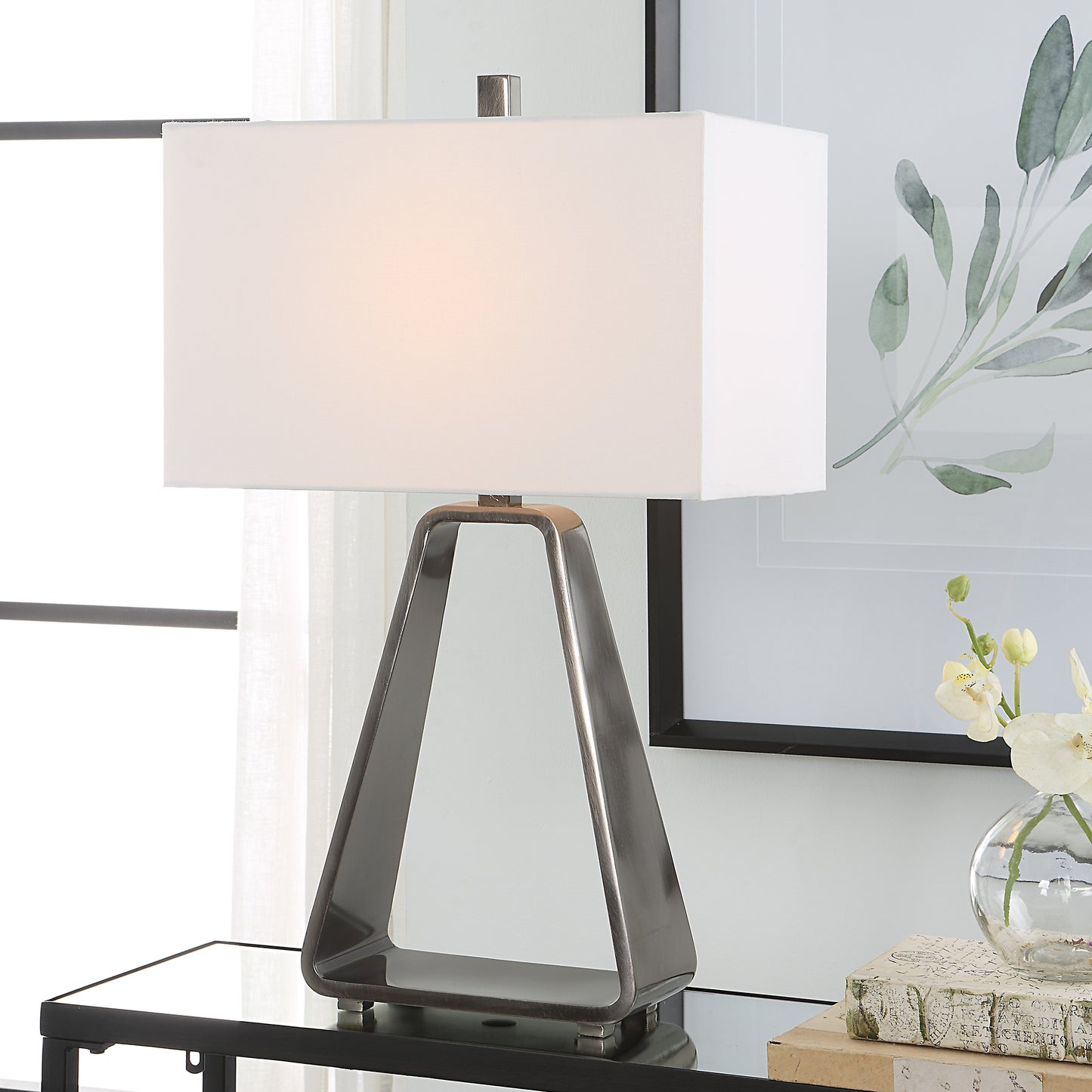 Uttermost 30140-1 Halo Modern Open Table Lamp