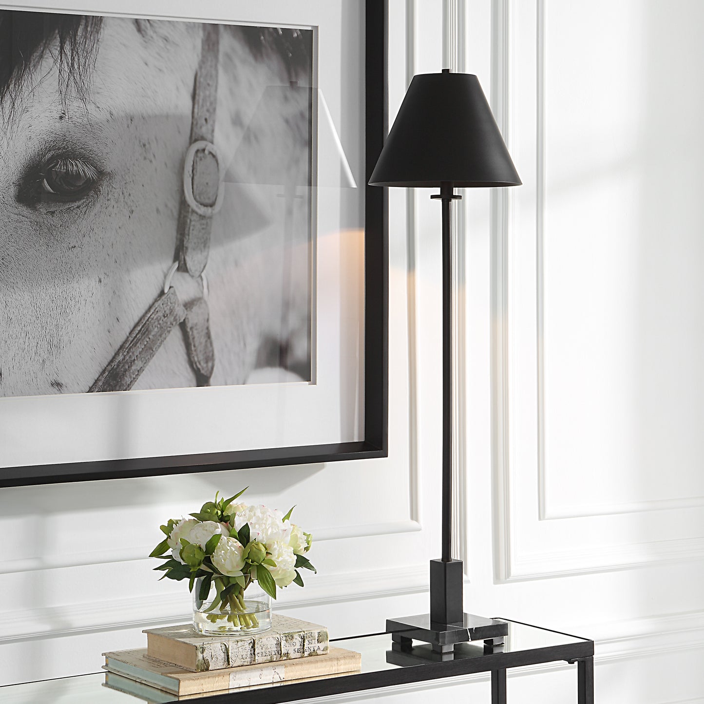 Uttermost 30153-1 Pilot Black Buffet Lamp