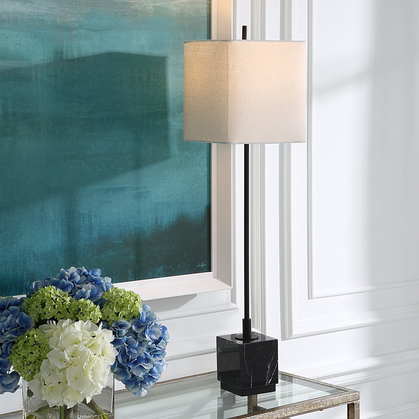 Uttermost 30155-1 Escort Black Buffet Lamp