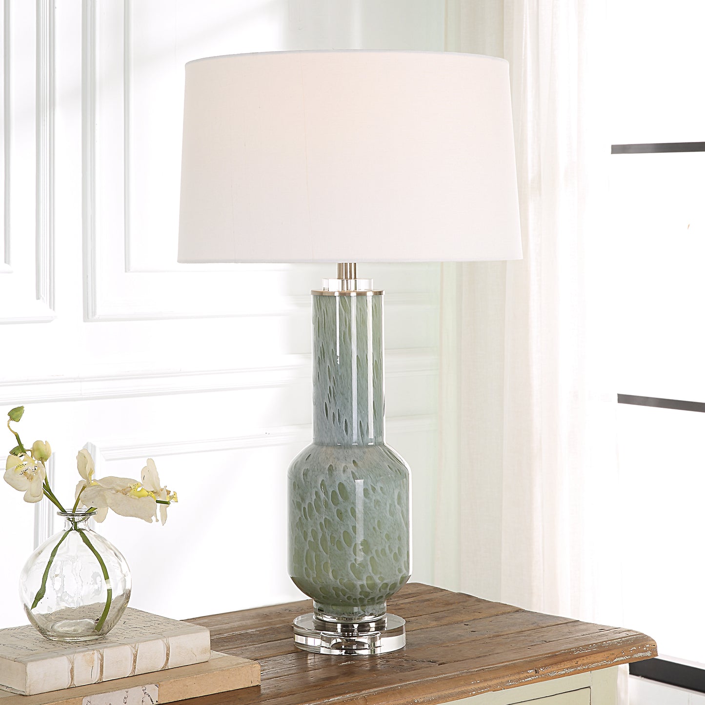 Uttermost 30172 Imperia Aqua Gray Table Lamp