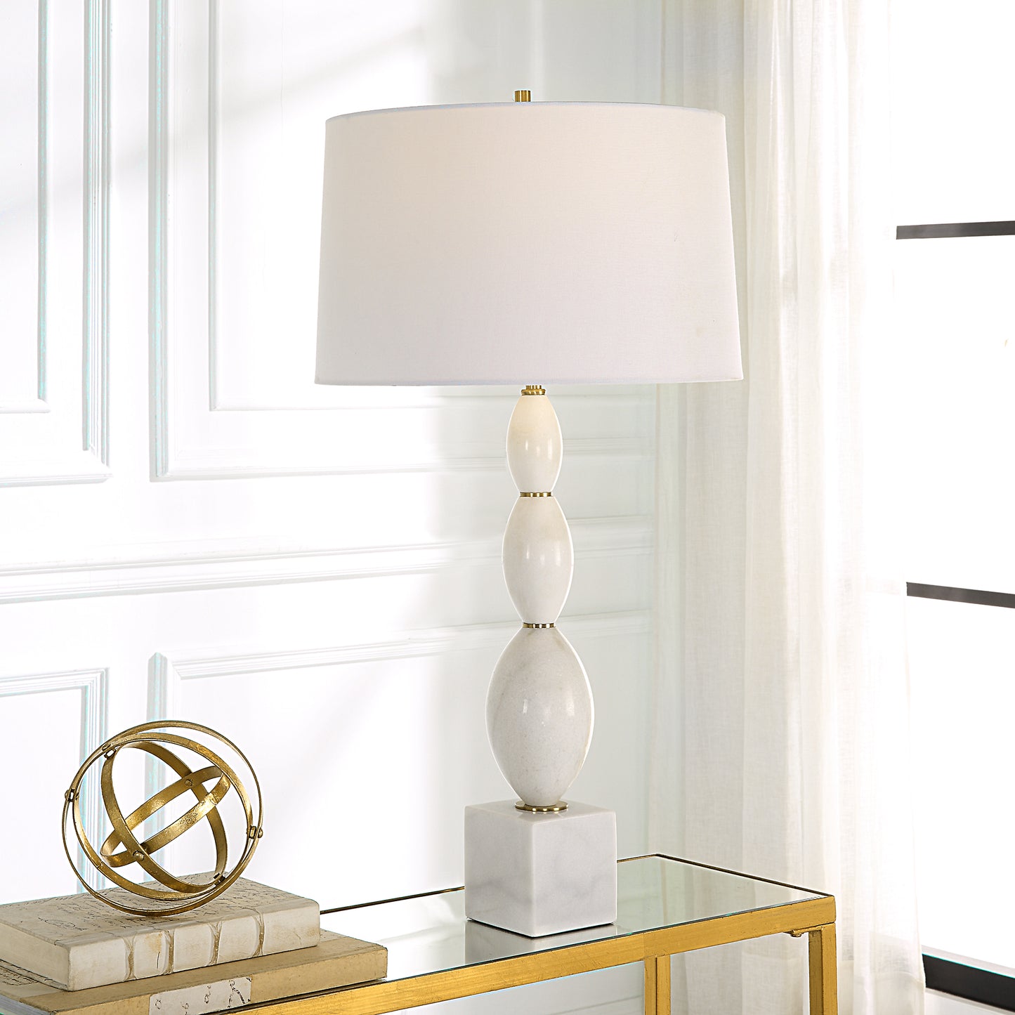 Uttermost 30197 Regalia White Marble Table Lamp