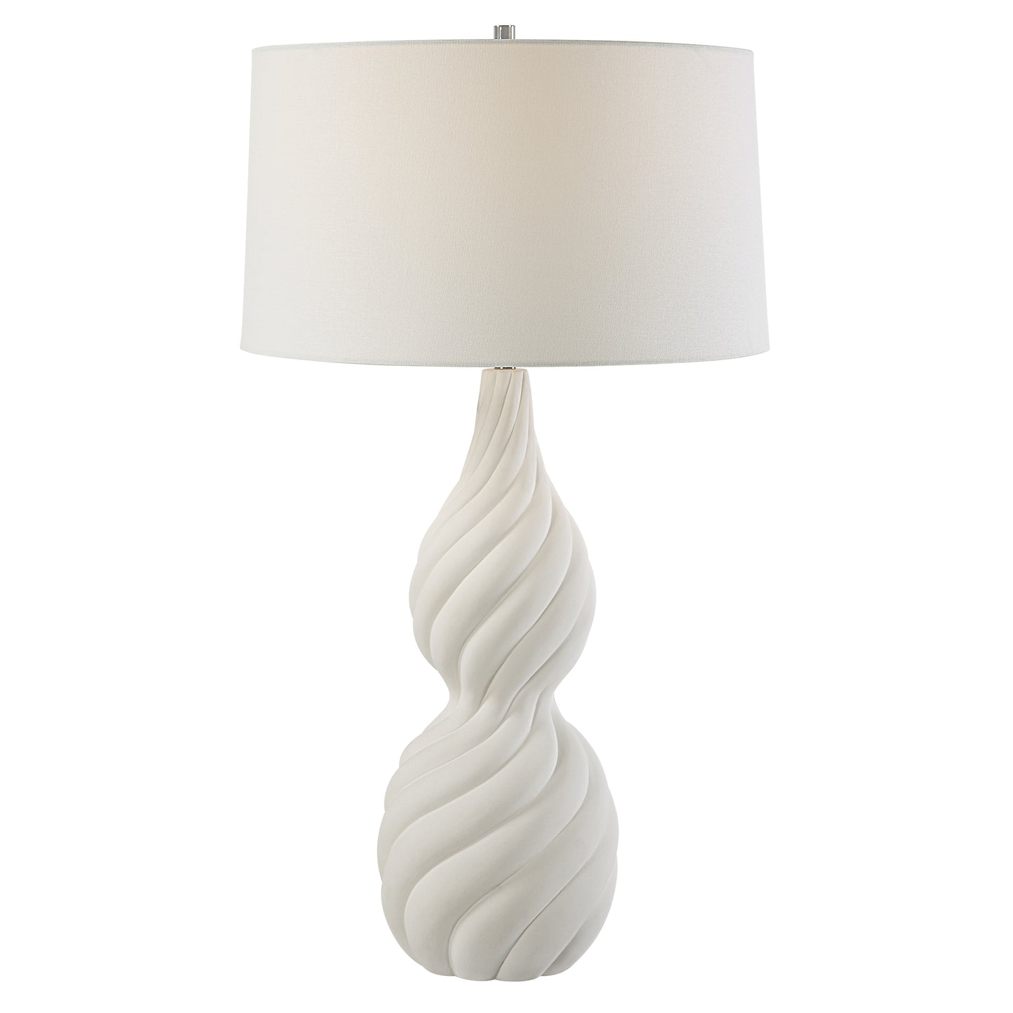 Uttermost 30240 Twisted Swirl White Table Lamp