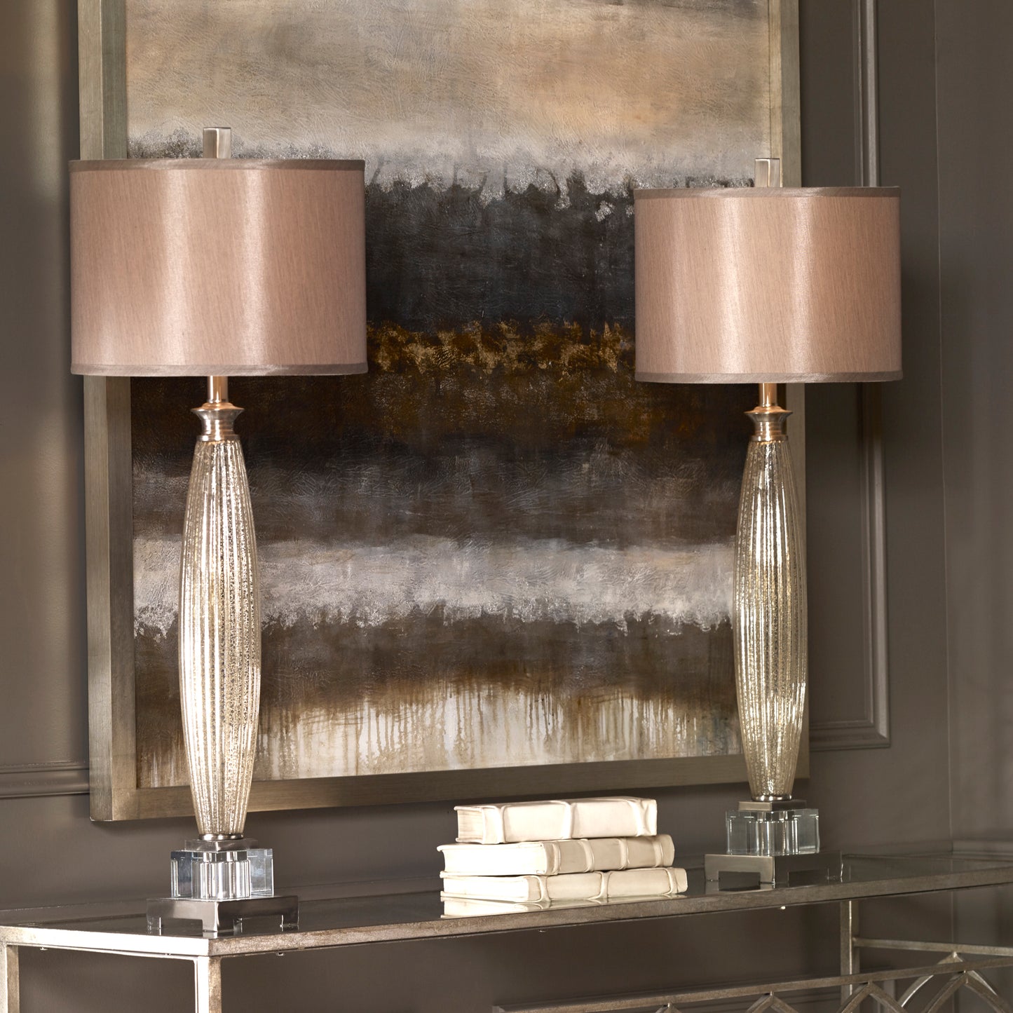 Uttermost 29342-1 Loredo Mercury Glass Table Lamp