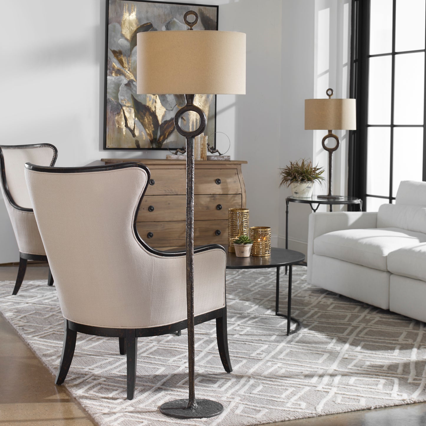 Uttermost 28633 Ferro Cast Iron Floor Lamp
