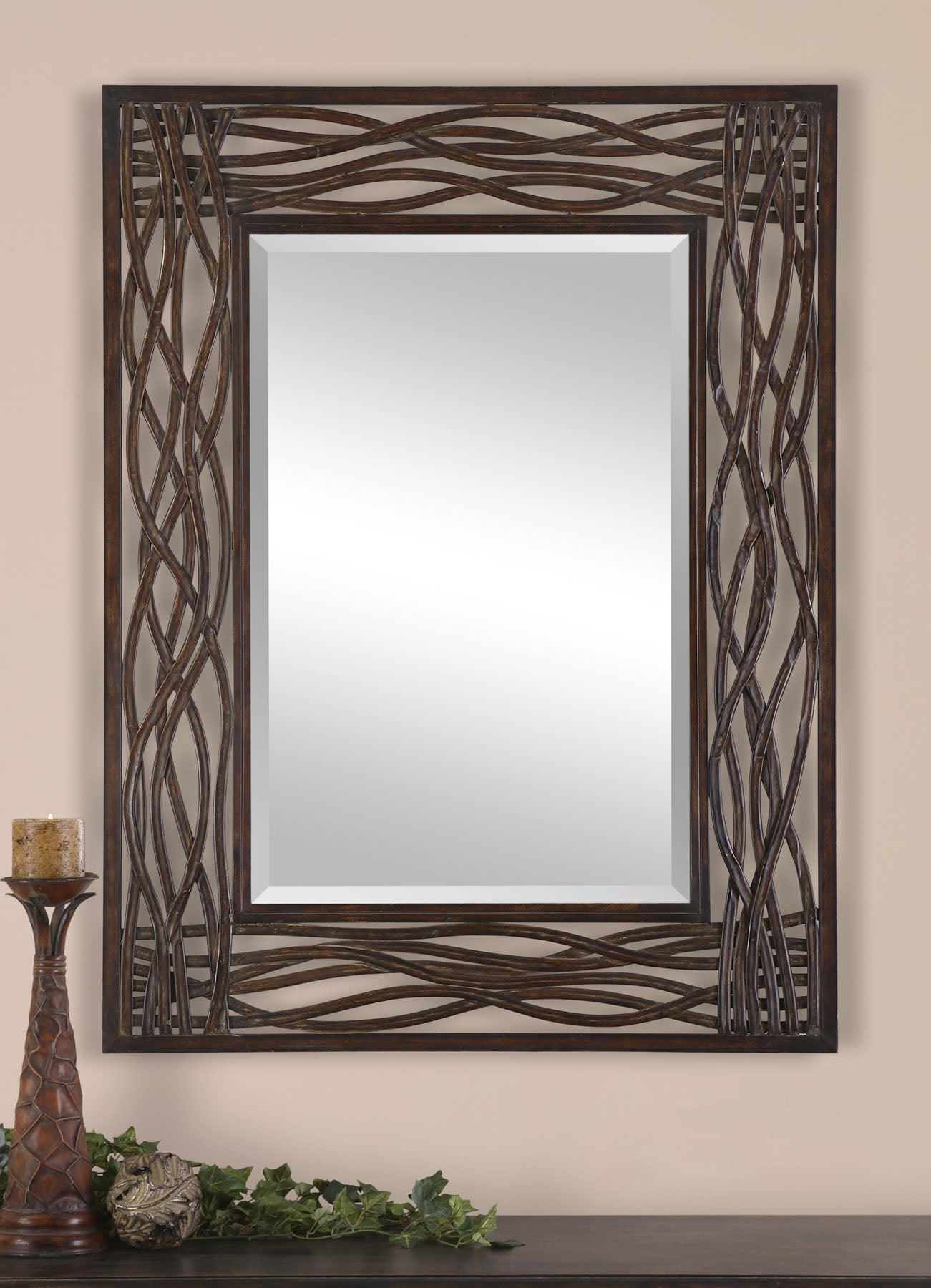 Uttermost 13707 Dorigrass Brown Metal Mirror