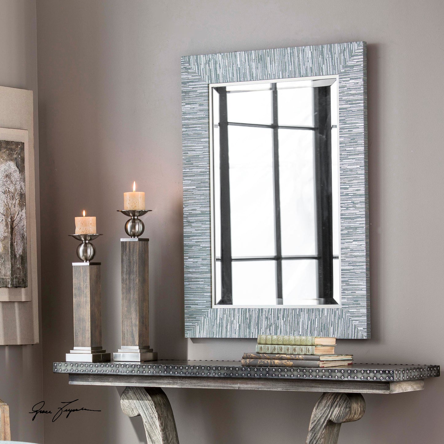 Uttermost 14551 Belaya Gray Wood Mirror