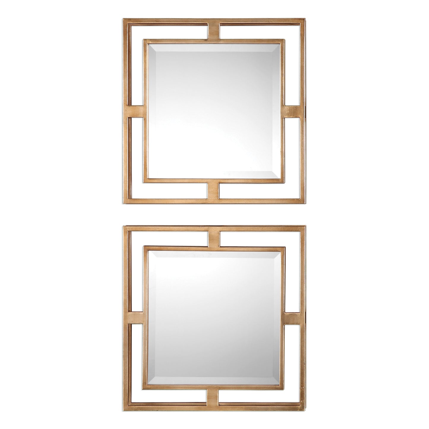 Uttermost 09234 Allick Gold Square Mirrors S/2