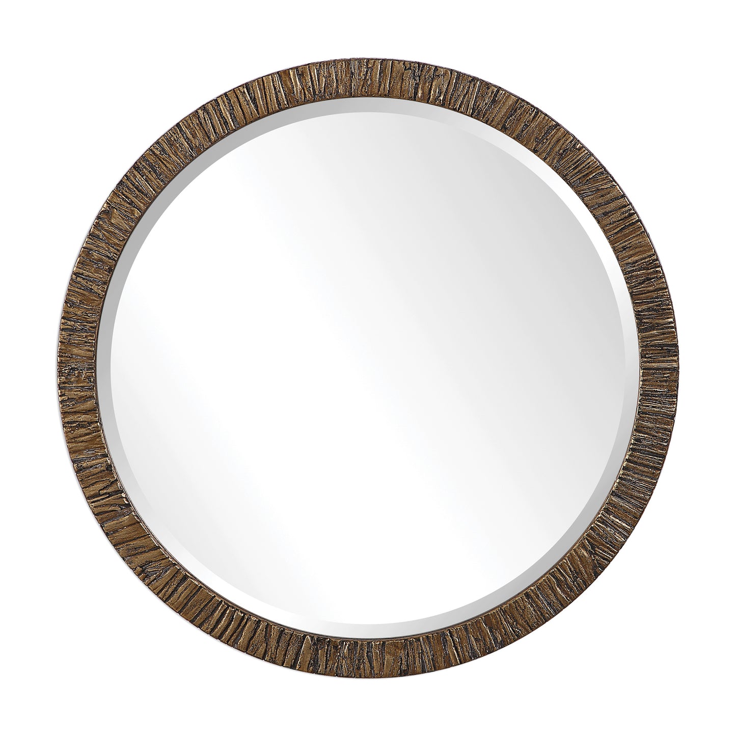 Uttermost 09459 Wayde Gold Bark Round Mirror