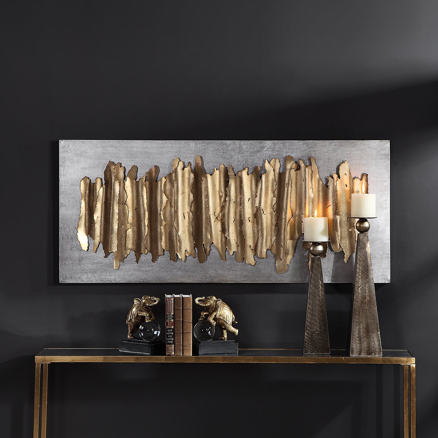 Uttermost 04195 Lev Gold Metal Wall Decor