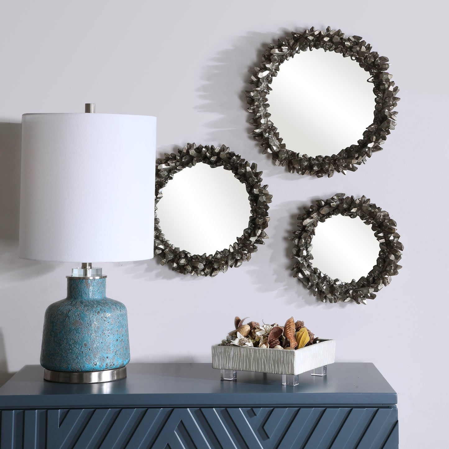 Uttermost 09636 Galena Round Mirrors, S/3