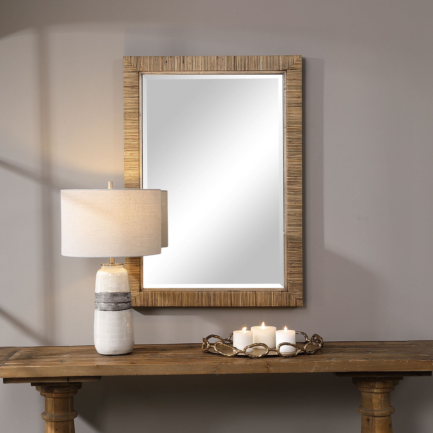 Uttermost 09671 Cape Natural Rattan Mirror