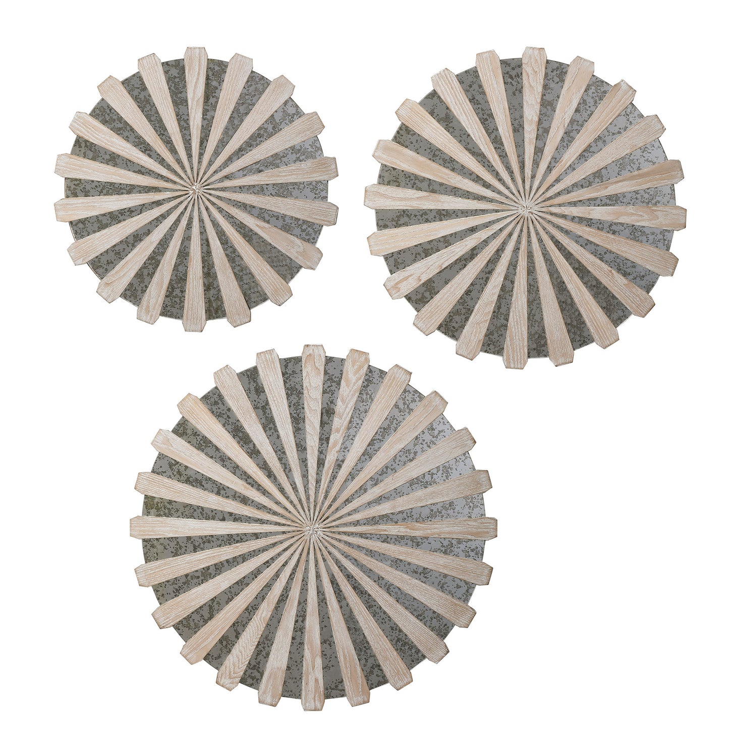 Uttermost 04276 Daisies Mirrored Circular Wall Decor, S/3