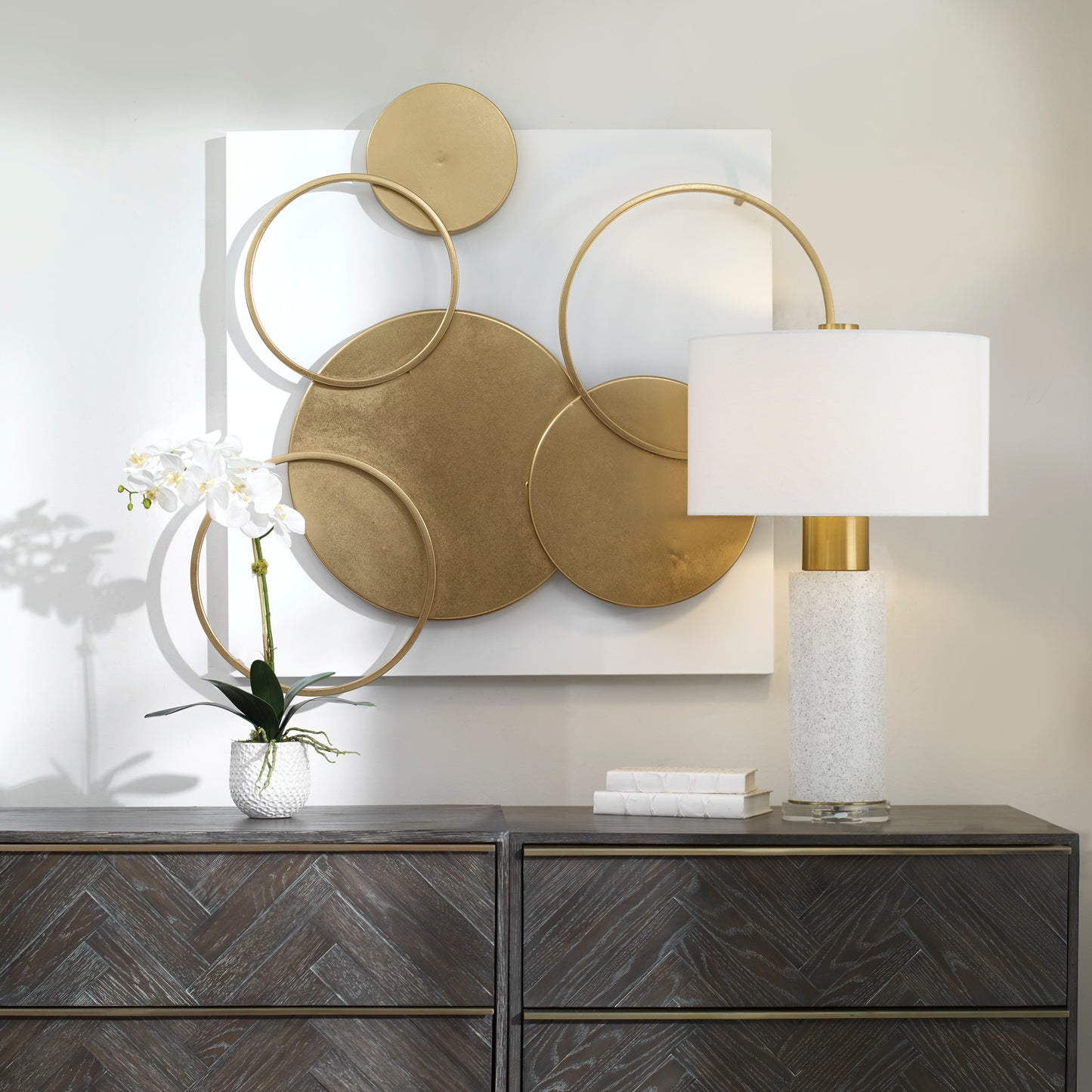 Uttermost 04294 Adagio Golden Disk Wall Art