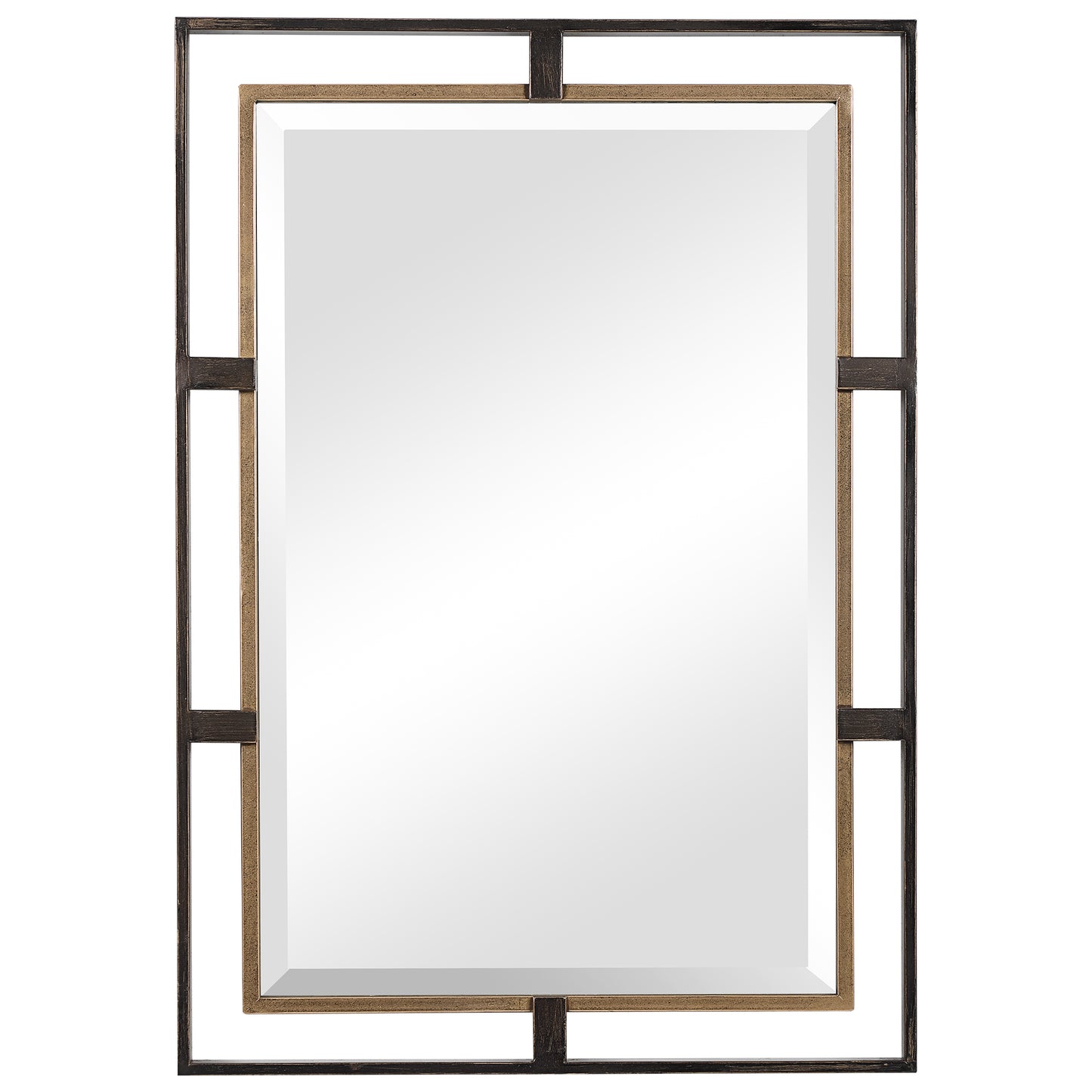 Uttermost 09711 Carrizo Gold & Bronze Rectangle Mirror