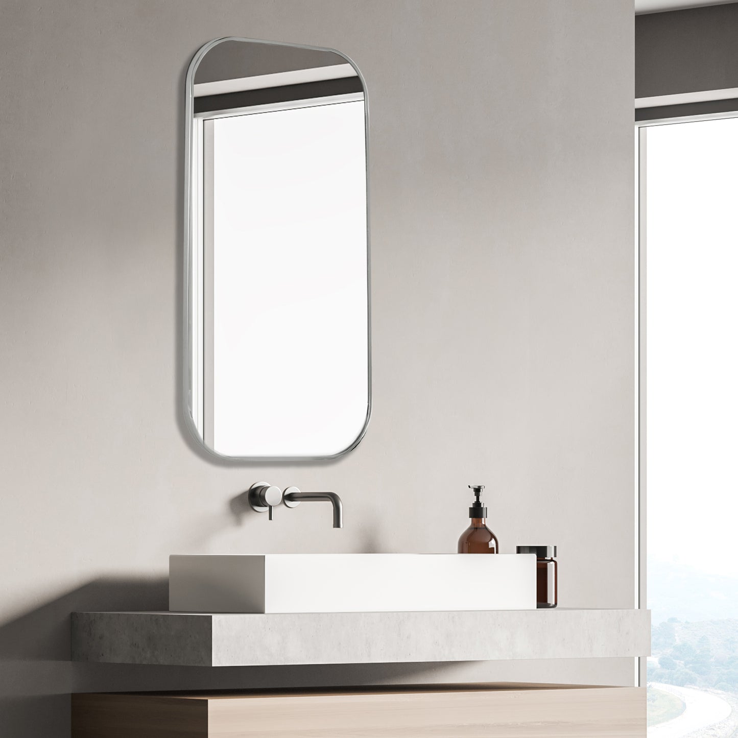 Uttermost 09719 Taft Polished Nickel Mirror