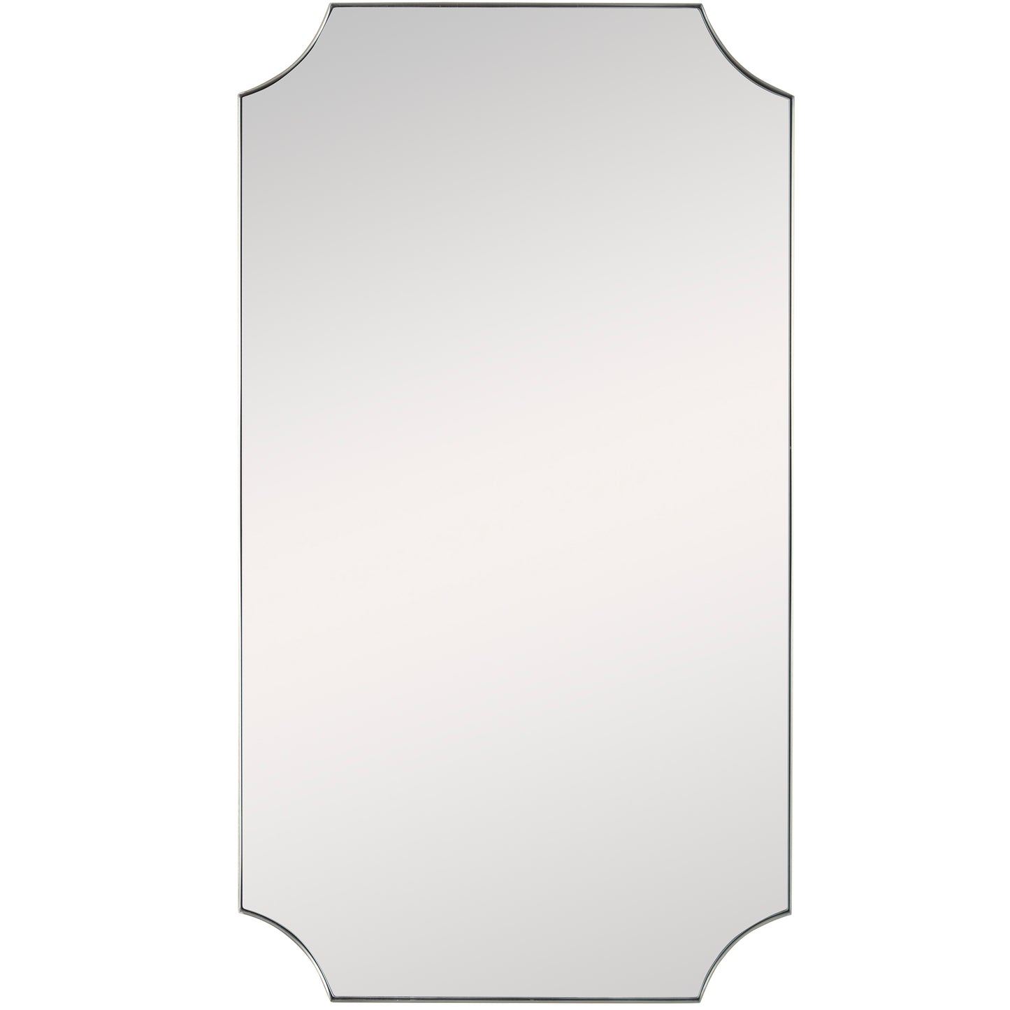 Uttermost 09727 Lennox Brass Scalloped Corner Mirror