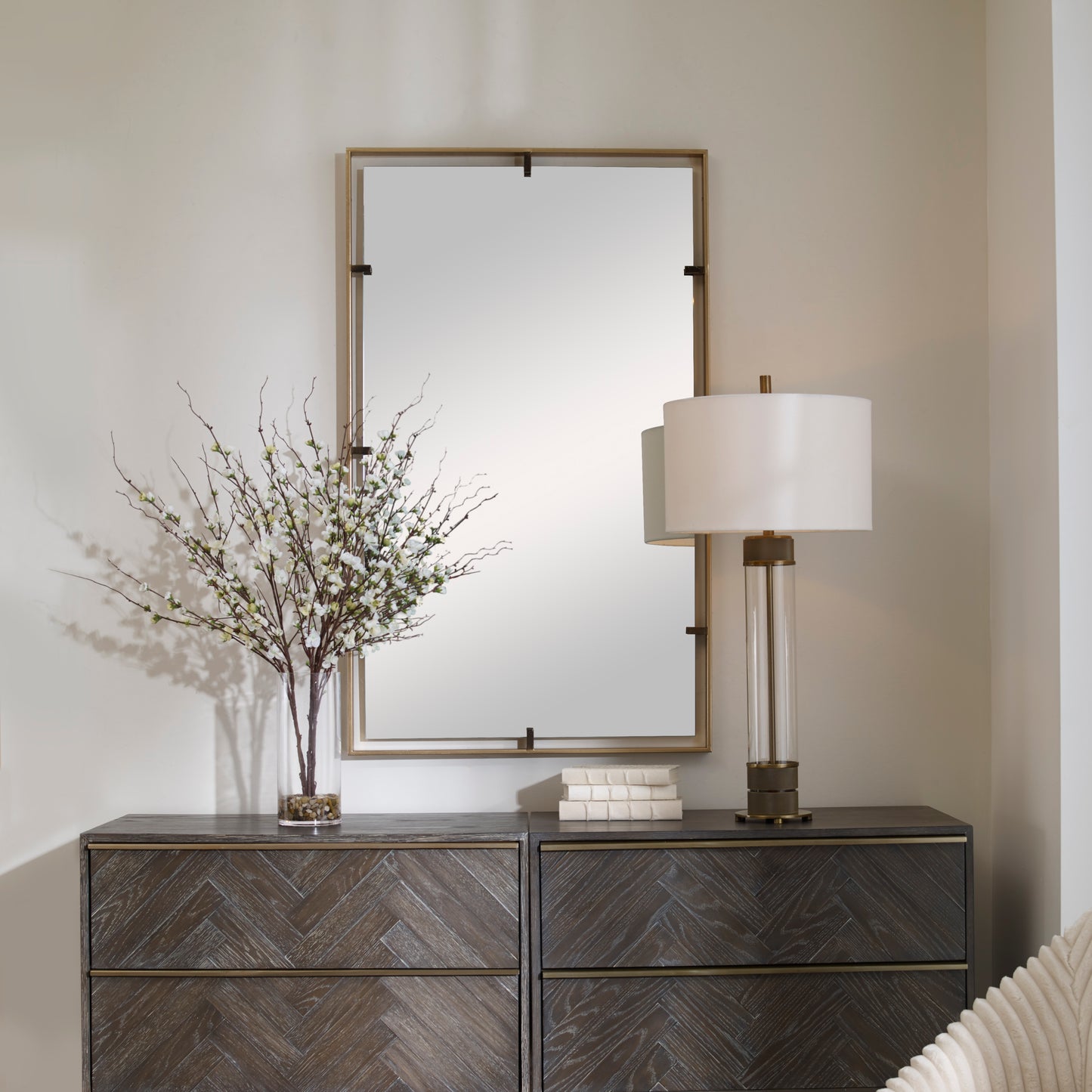 Uttermost 09754 Egon Gold Wall Mirror
