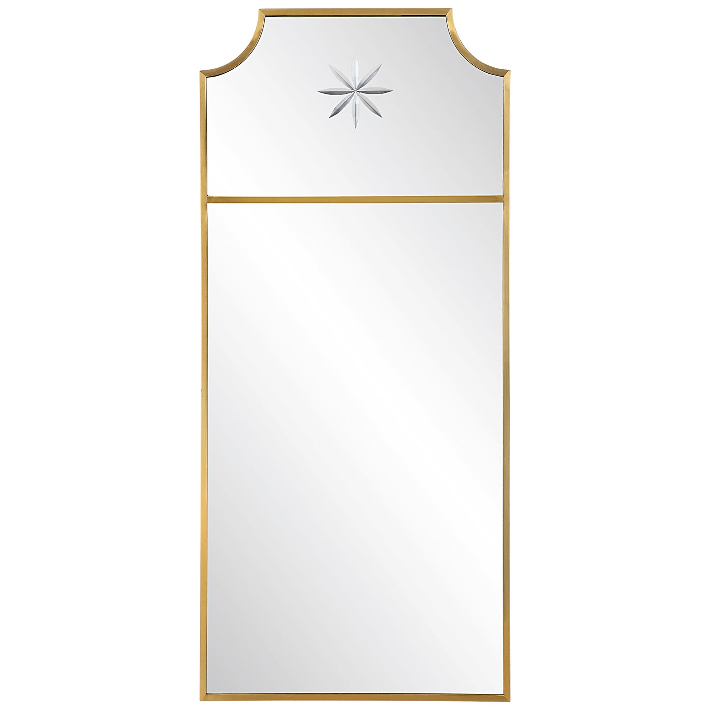 Uttermost 09748 Caddington Tall Brass Mirror