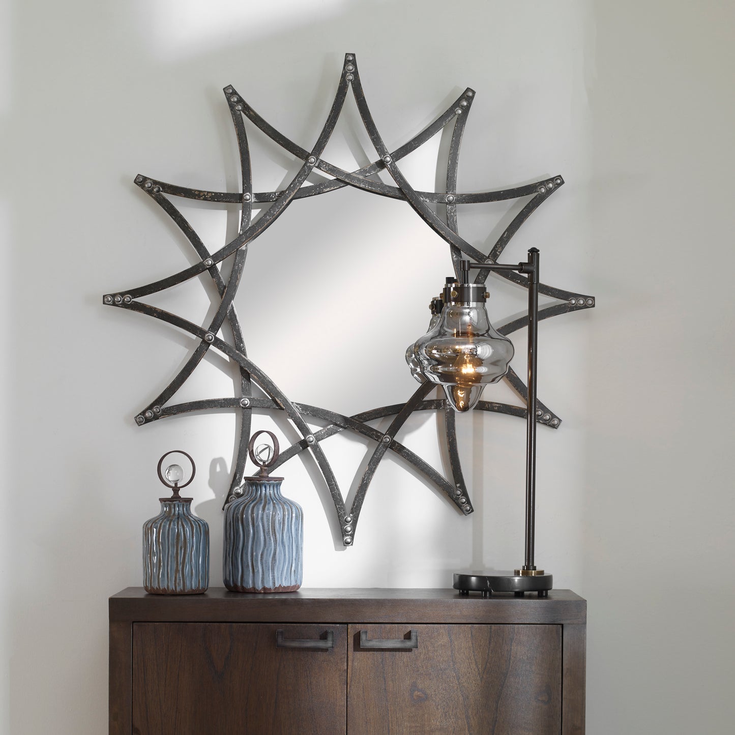 Uttermost 09766 Solaris Iron Star Mirror