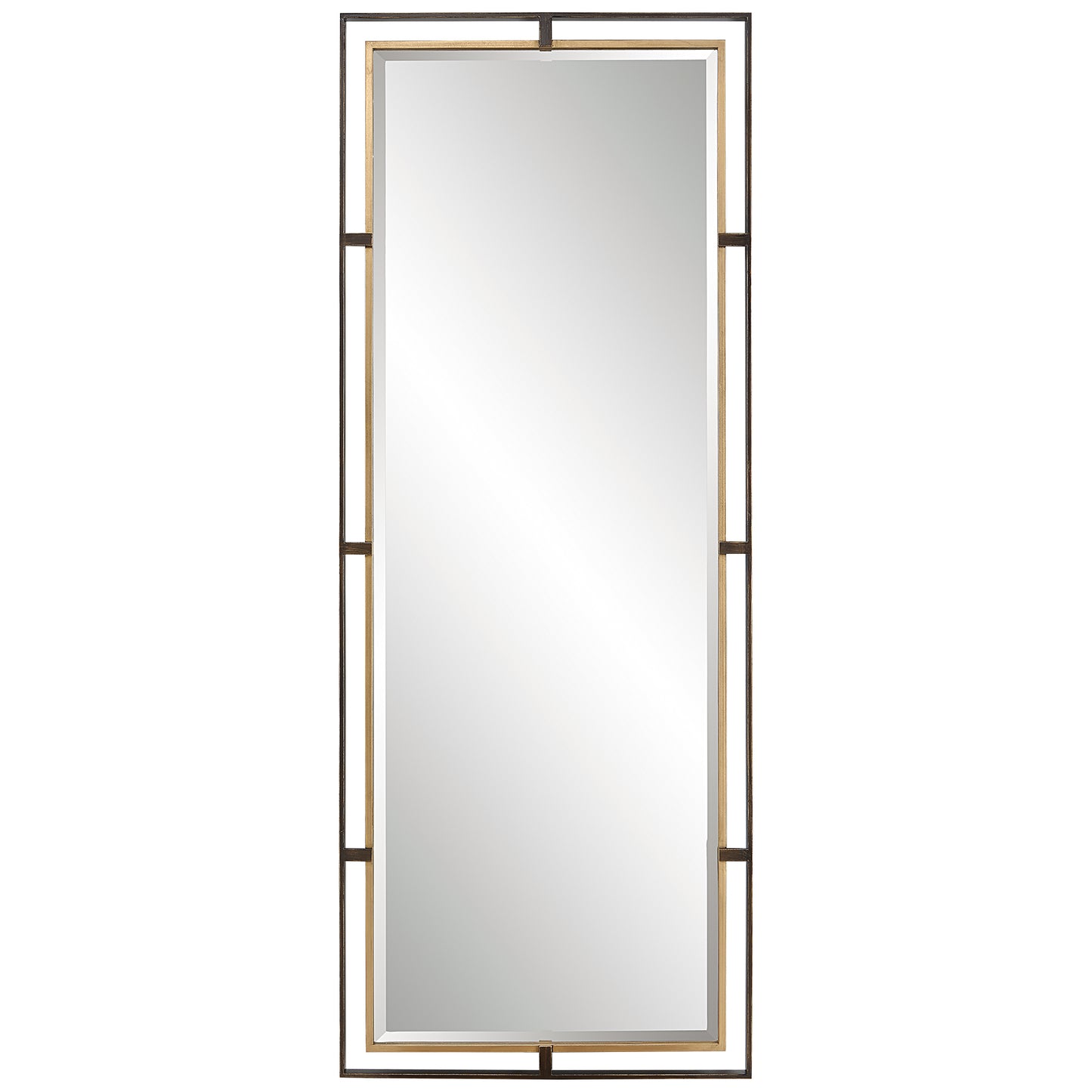 Uttermost 09776 Carrizo Tall Bronze & Gold Mirror