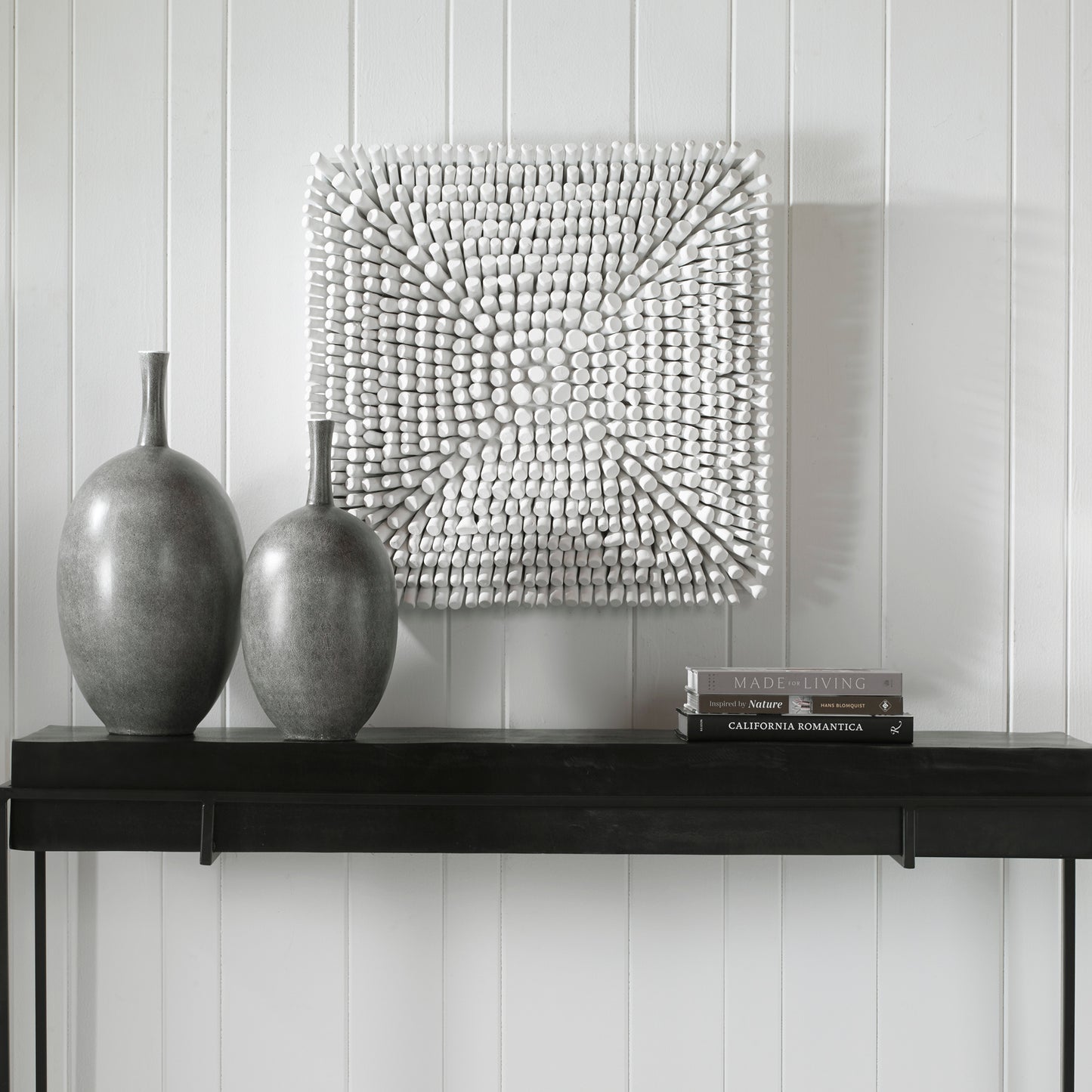 Uttermost 04322 Portside White Wood Wall Panel