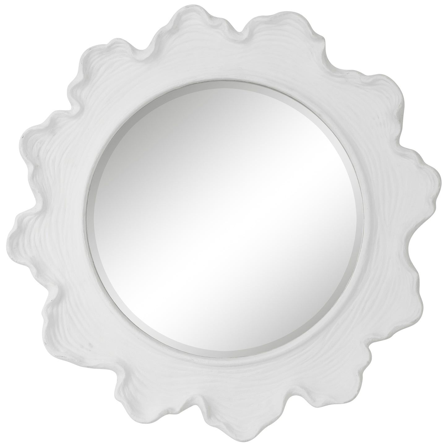 Uttermost 09797 Sea Coral White Round Mirror