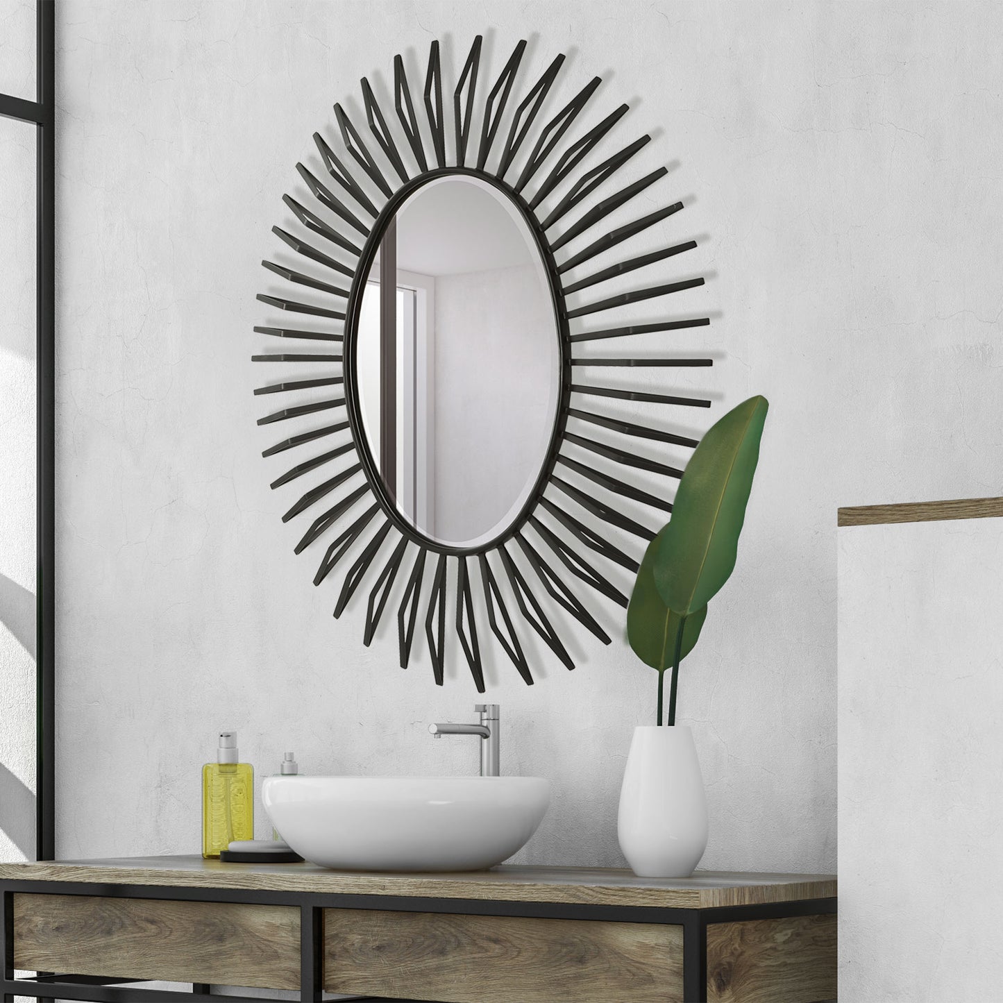 Uttermost 09800 Starstruck Black Oval Mirror