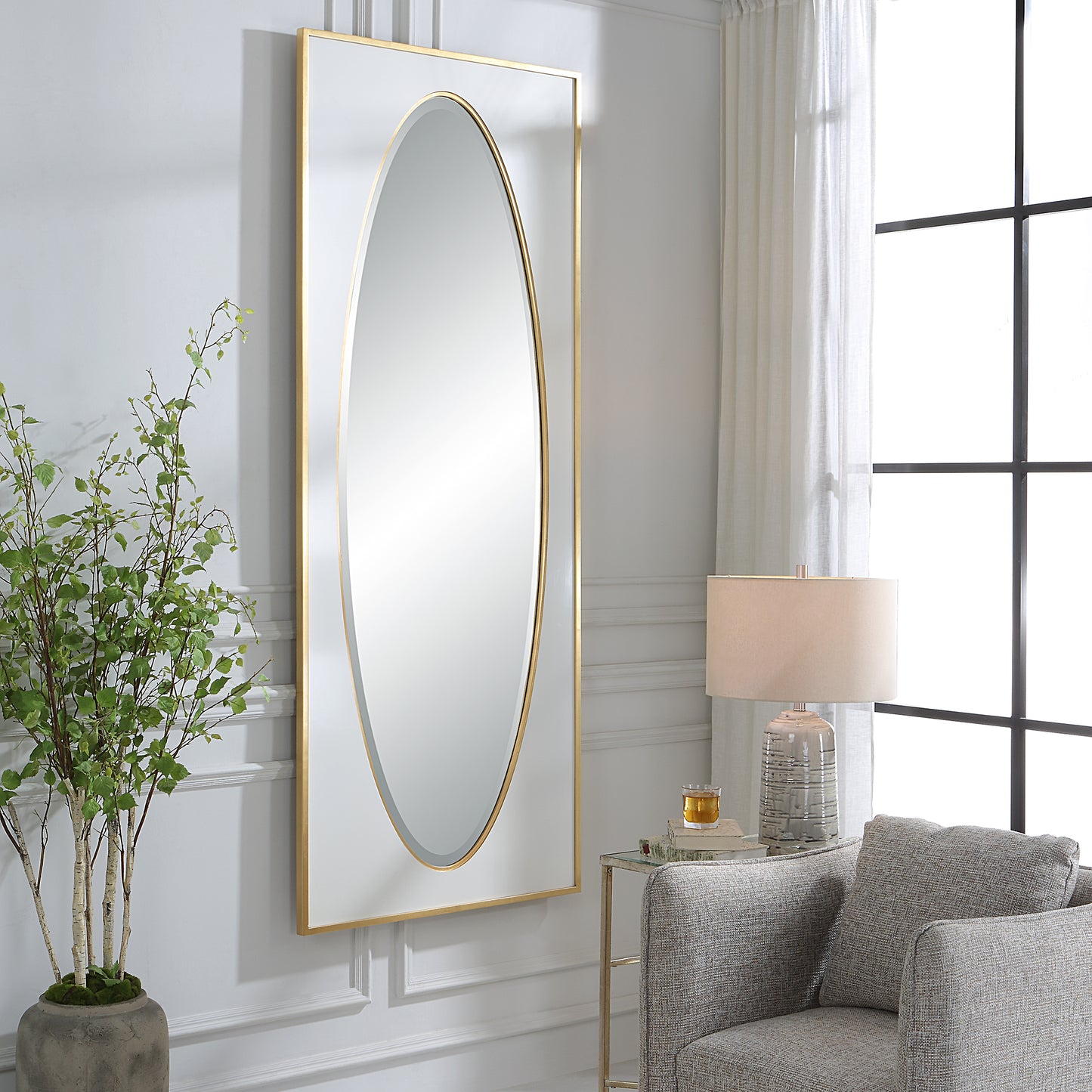 Uttermost 09846 Danbury White Mirror