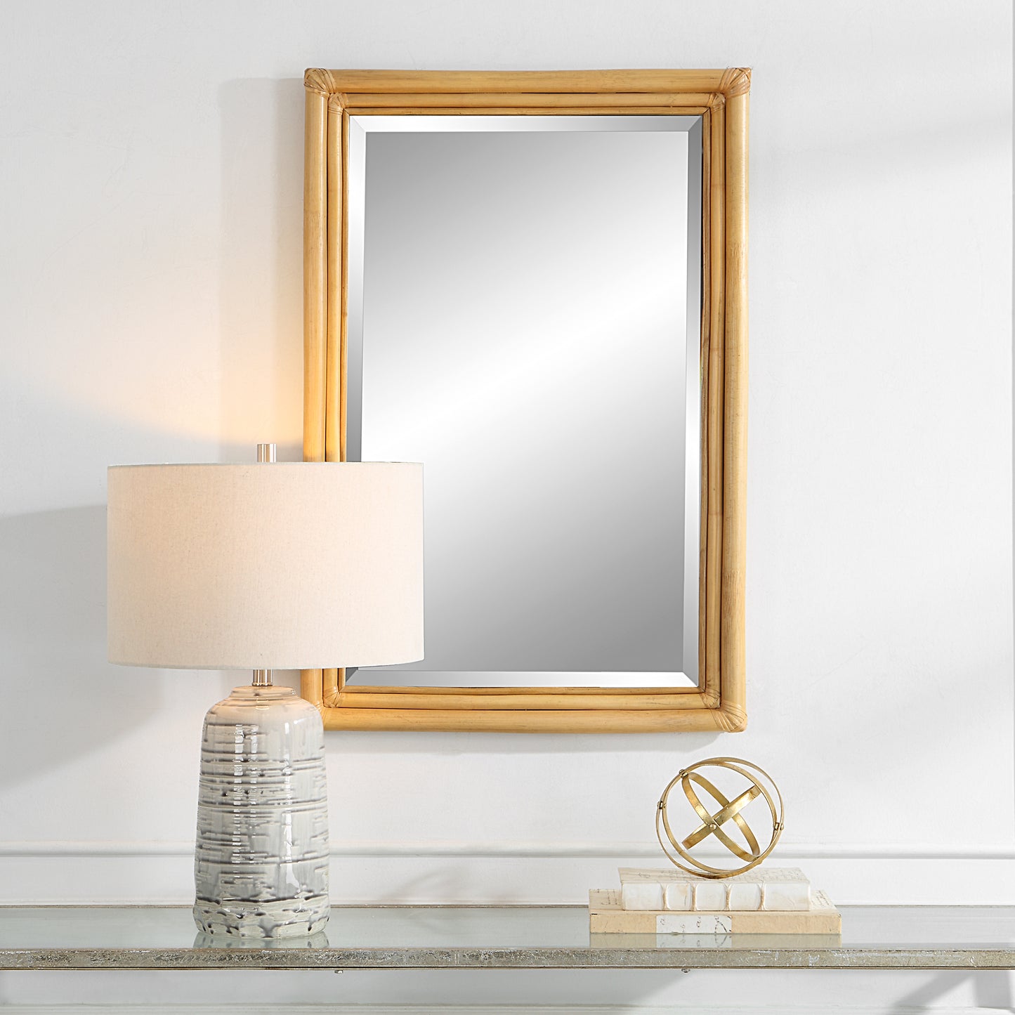 Uttermost 09858 Drift Away Rattan Mirror