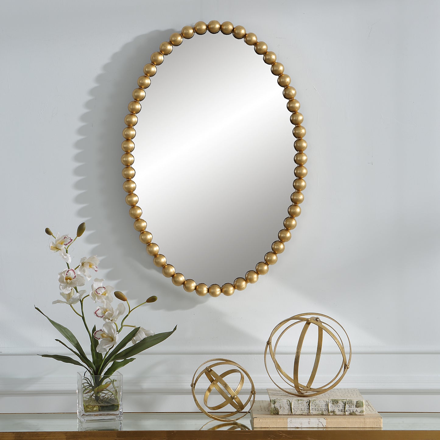 Uttermost 09875 Serna Gold Oval Mirror