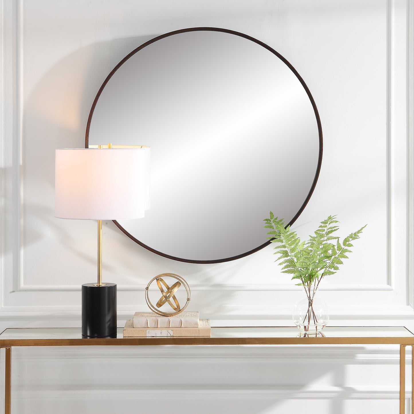 Uttermost 09869 Eden Mahogany Round Mirror