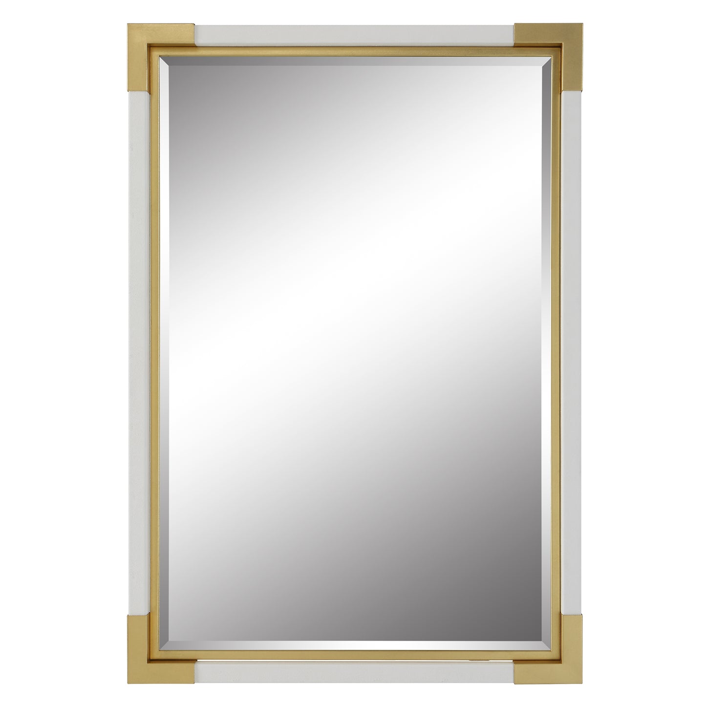 Uttermost 09879 Malik White & Gold Mirror