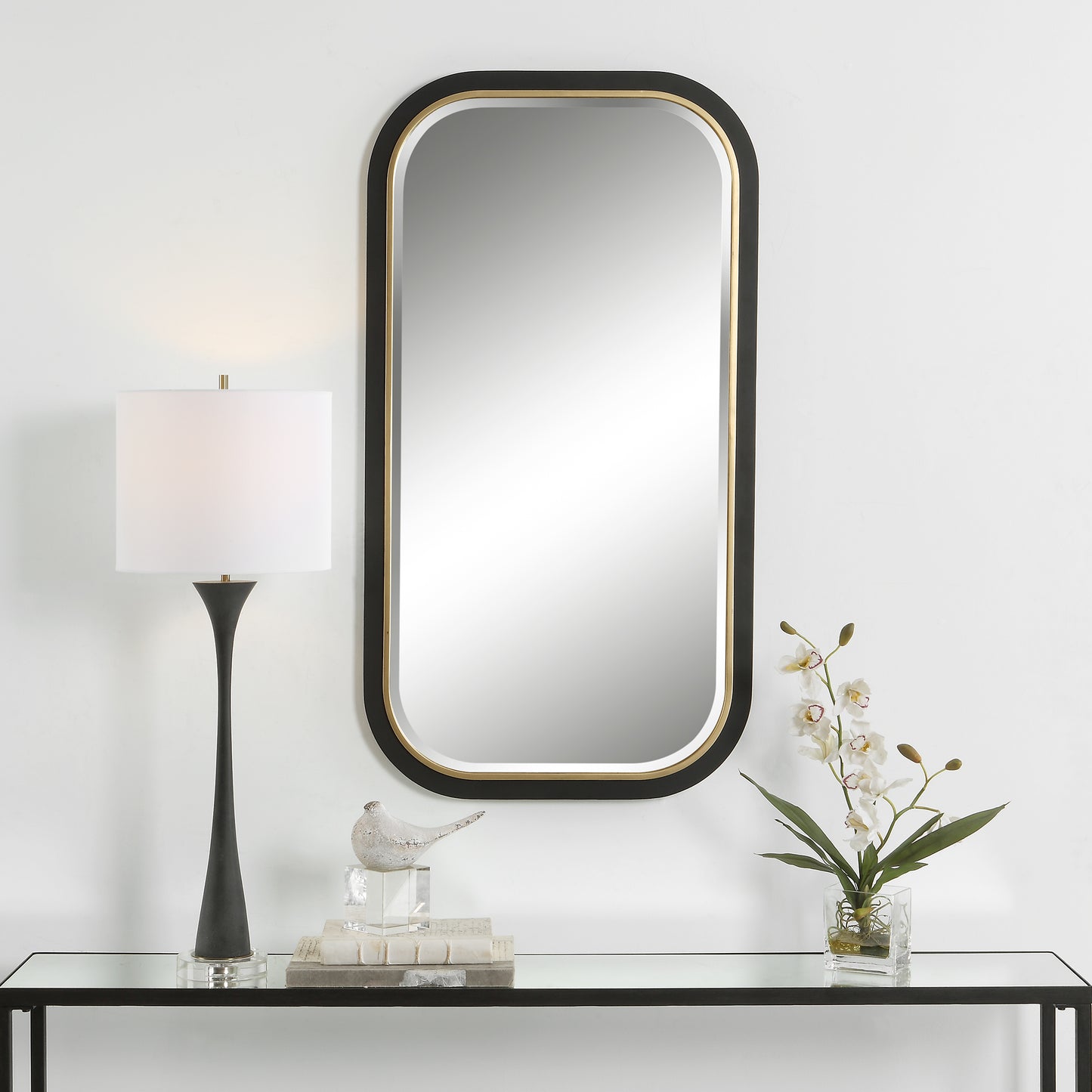 Uttermost 09880 Nevaeh Curved Rectangle Mirror