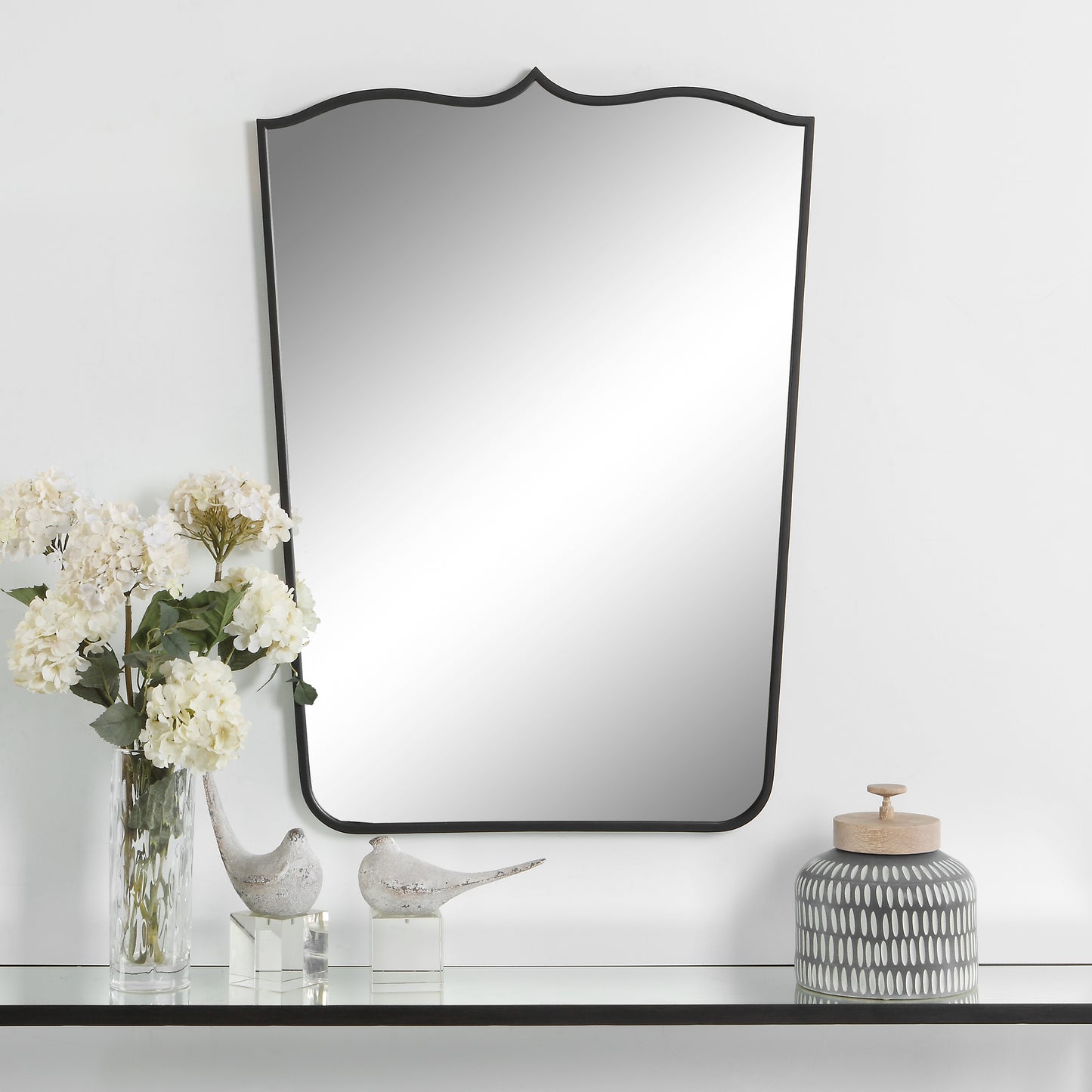 Uttermost 09881 Tiara Curved Iron Mirror