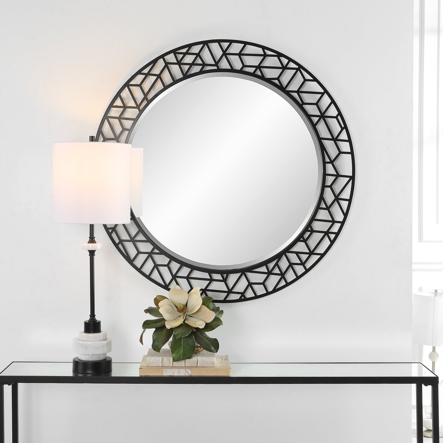Uttermost 09907 Mosaic Metal Round Mirror