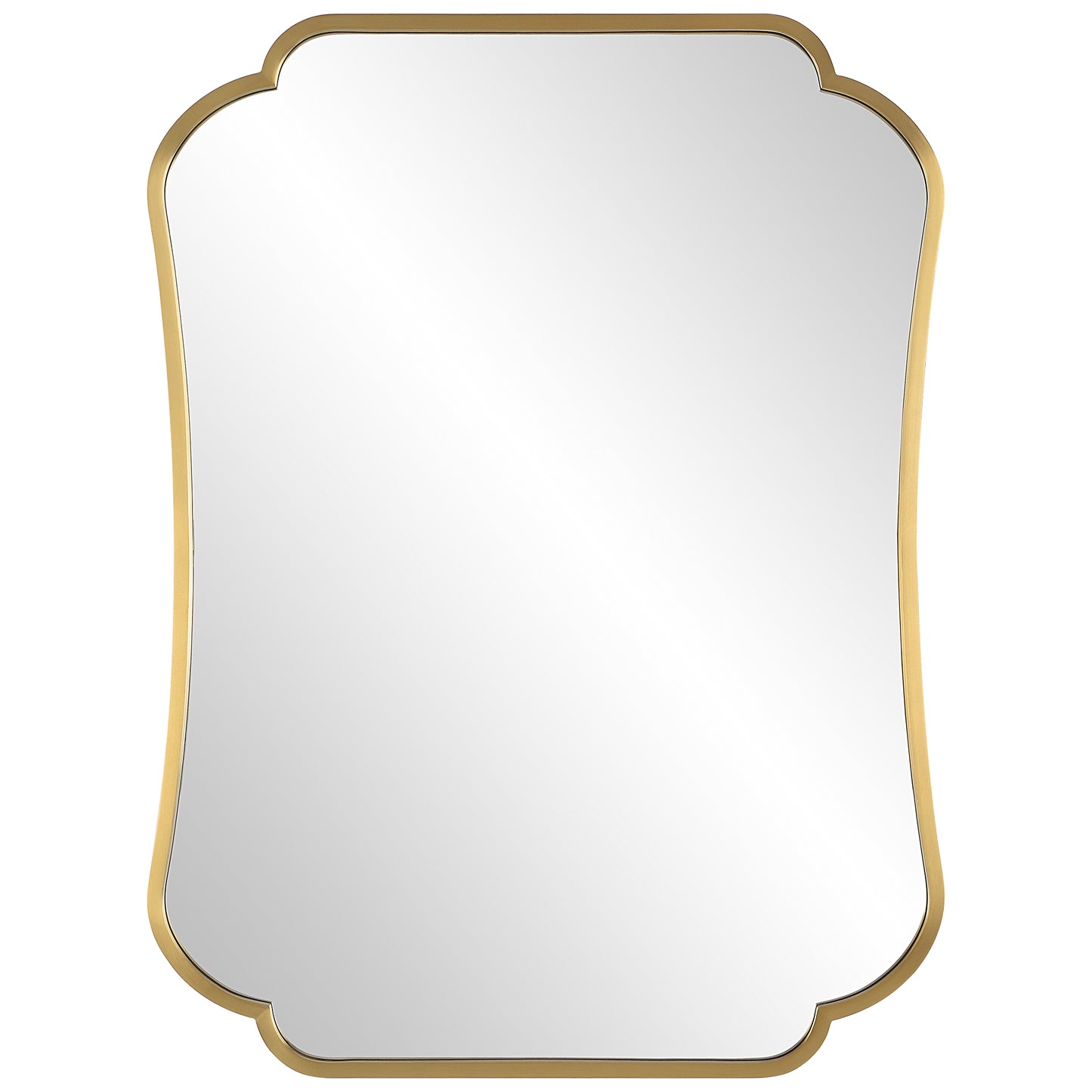 Uttermost 09904 Athena Brushed Brass Mirror