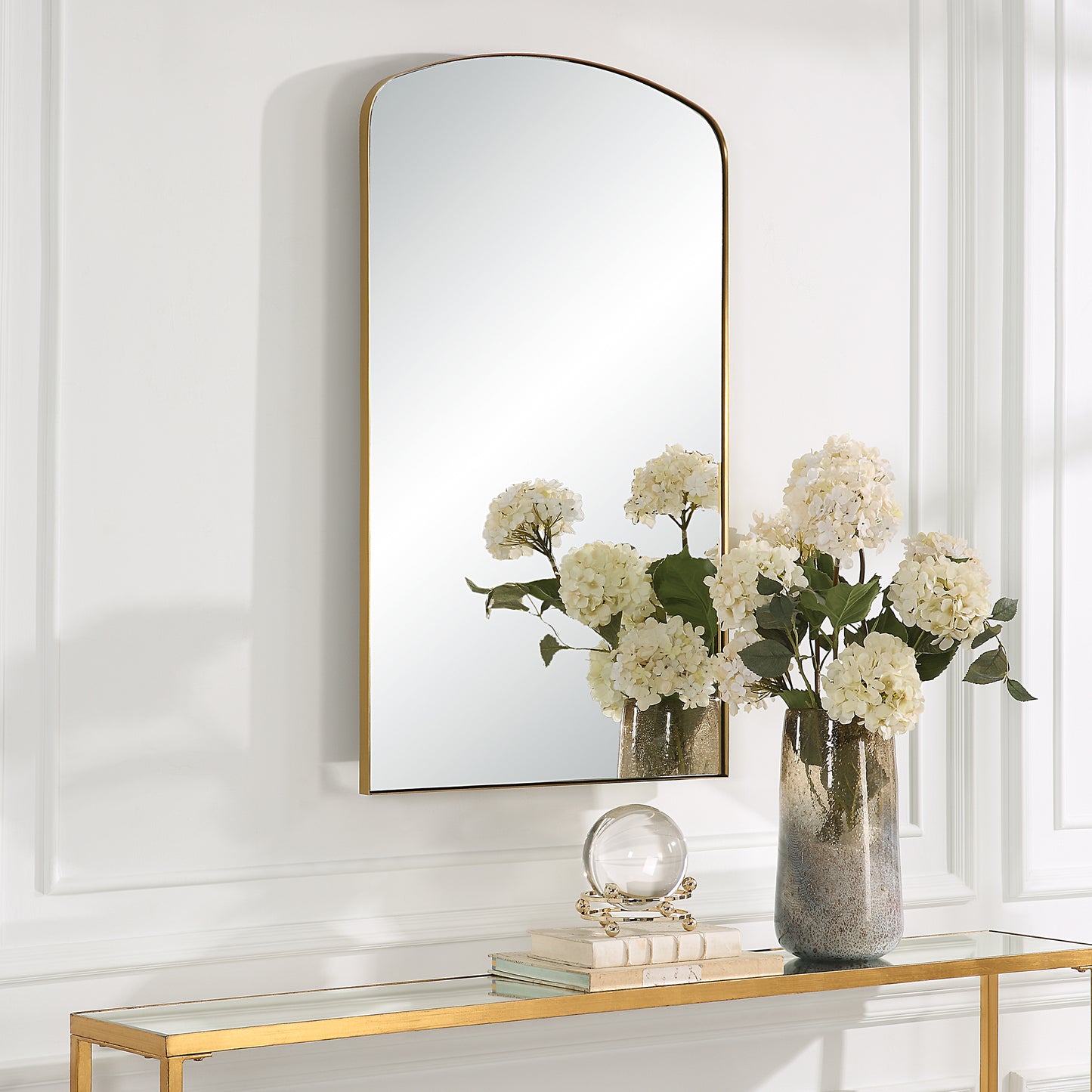 Uttermost 09923 Tordera Brass Arch Mirror